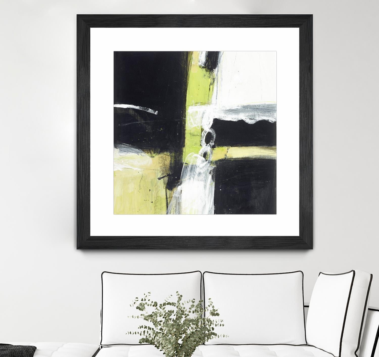 Confluence D by JB Hall on GIANT ART - green abstract