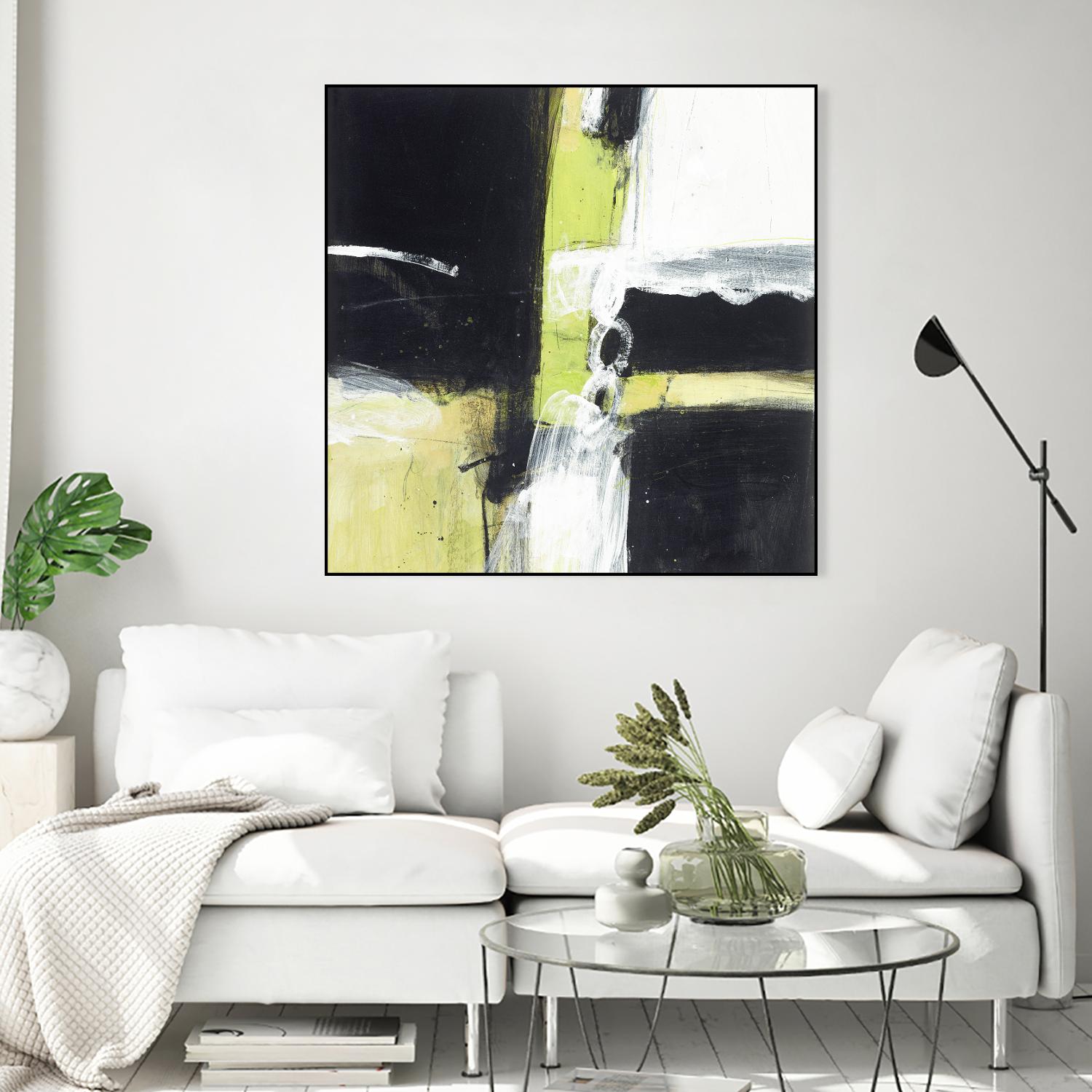 Confluence D by JB Hall on GIANT ART - green abstract