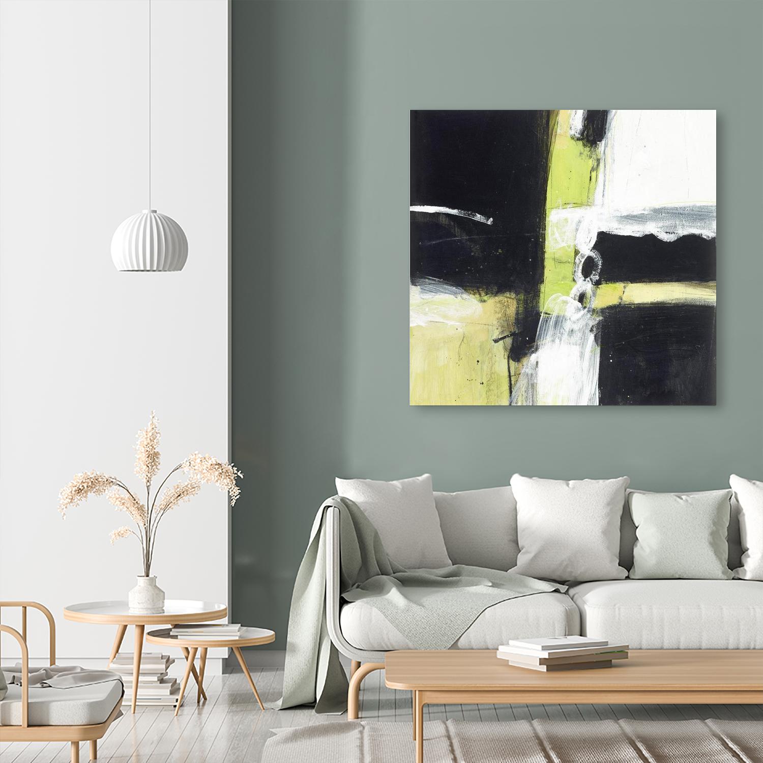 Confluence D by JB Hall on GIANT ART - green abstract