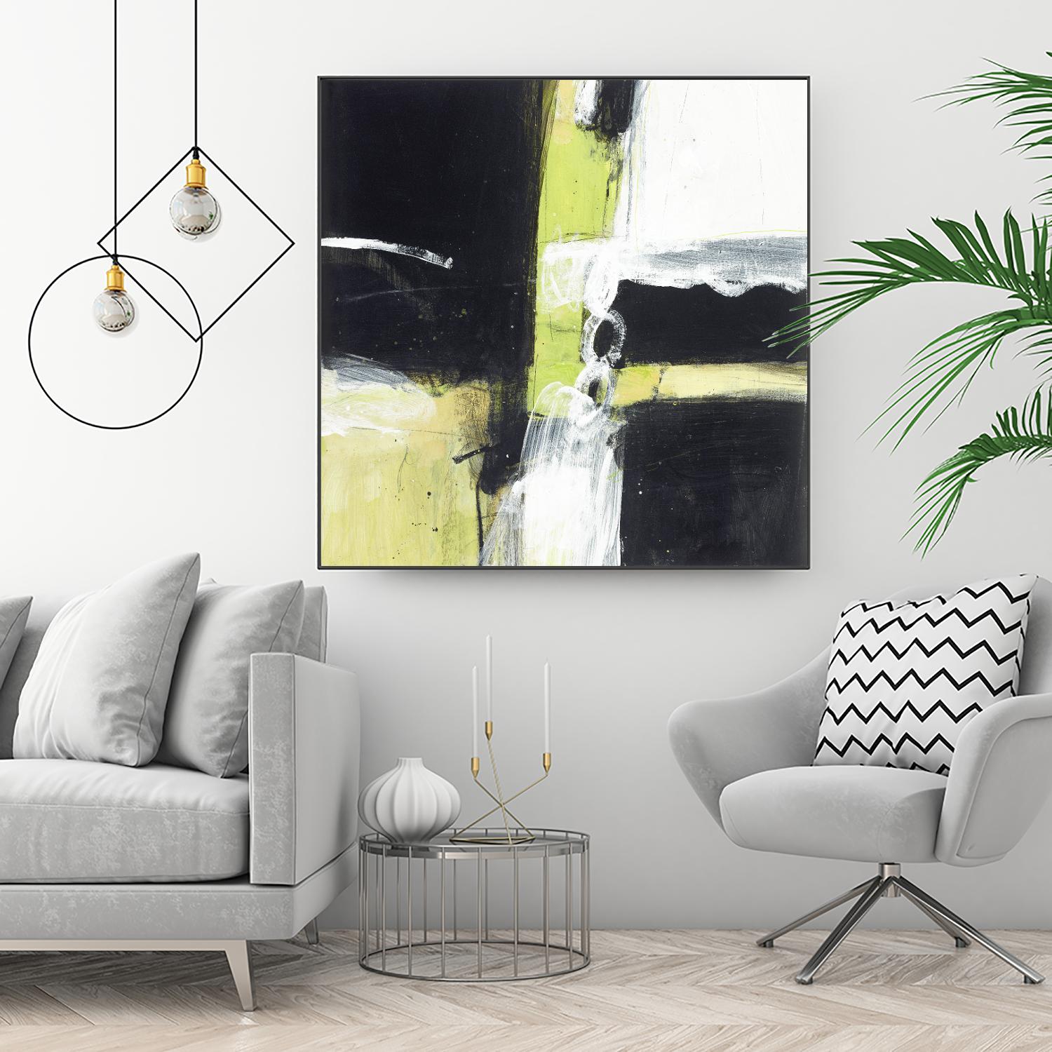 Confluence D by JB Hall on GIANT ART - green abstract