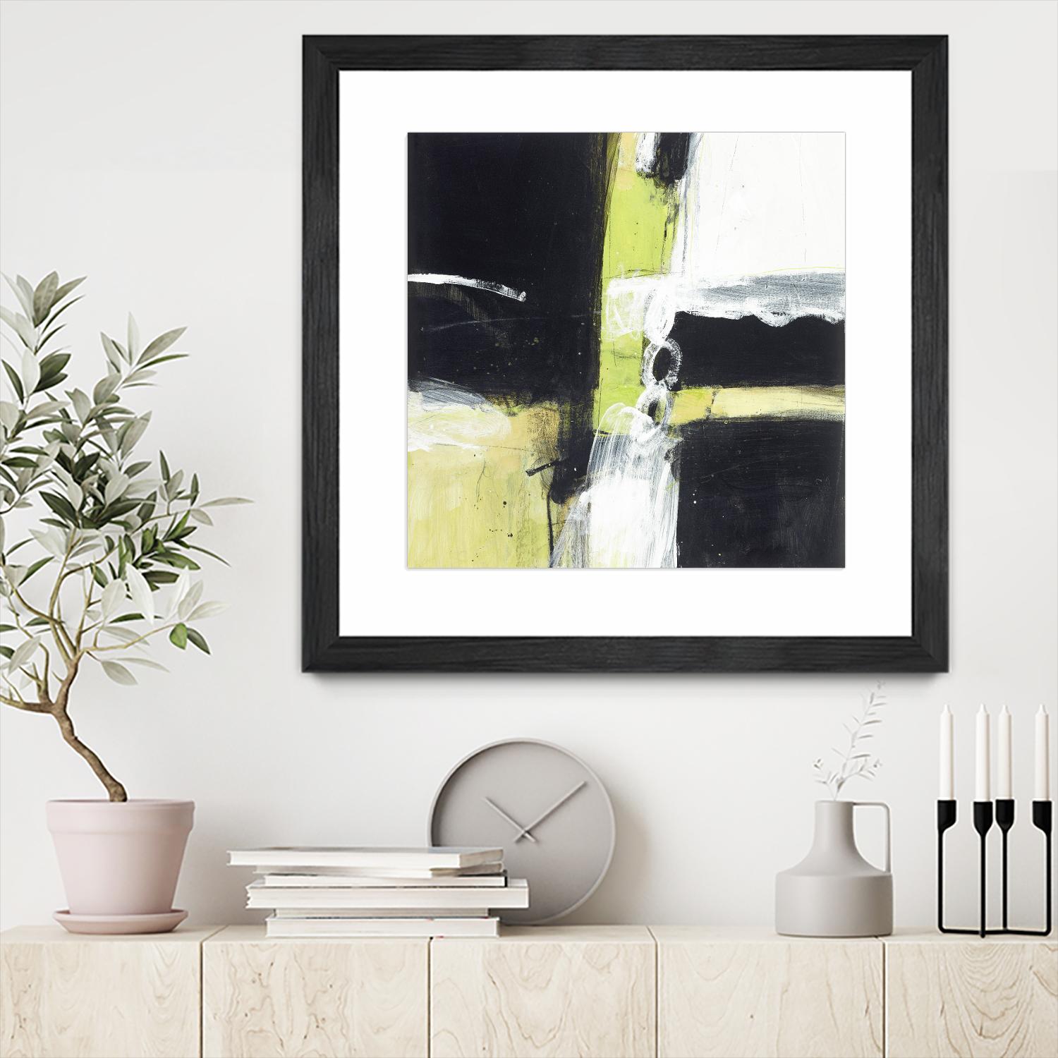 Confluence D by JB Hall on GIANT ART - green abstract