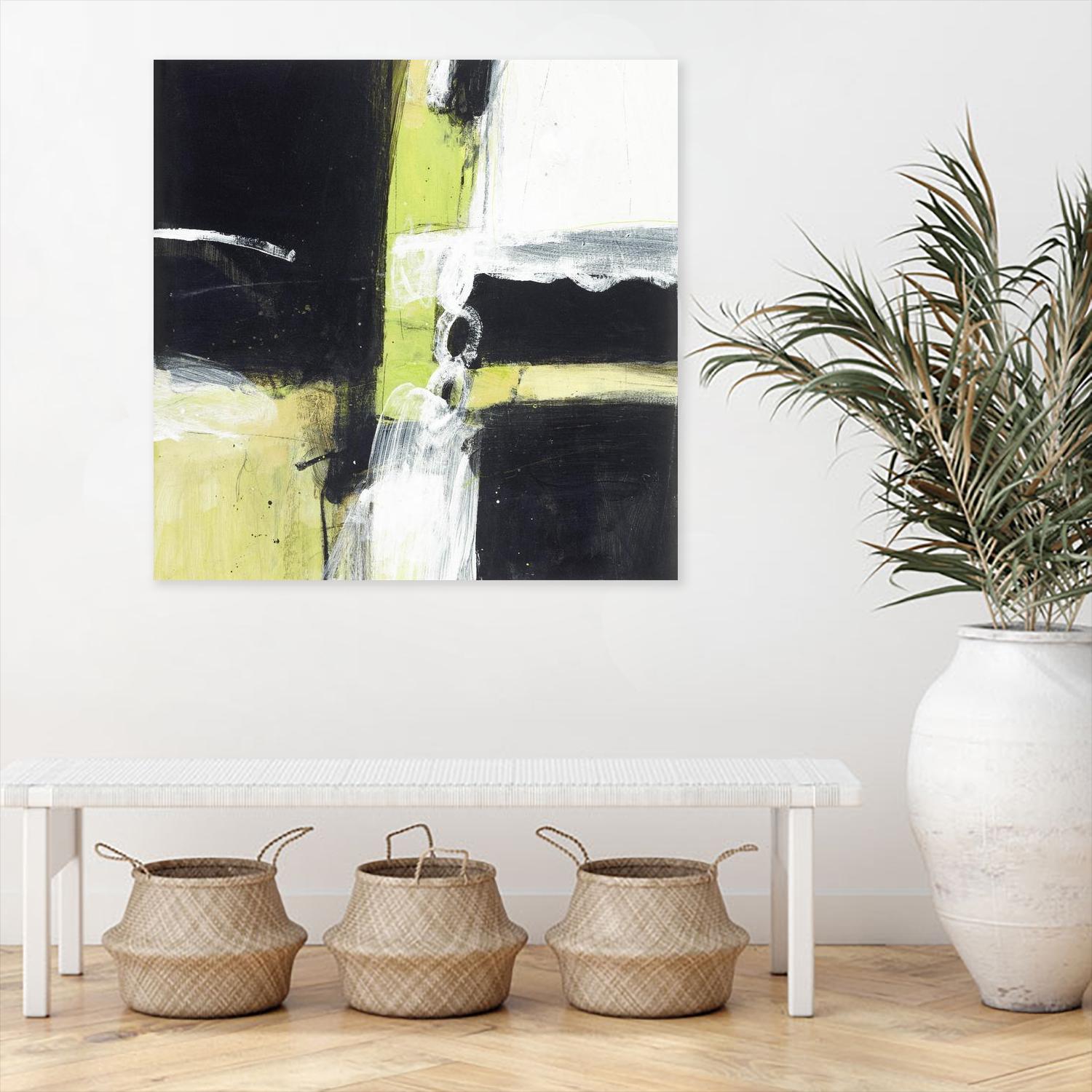 Confluence D by JB Hall on GIANT ART - green abstract