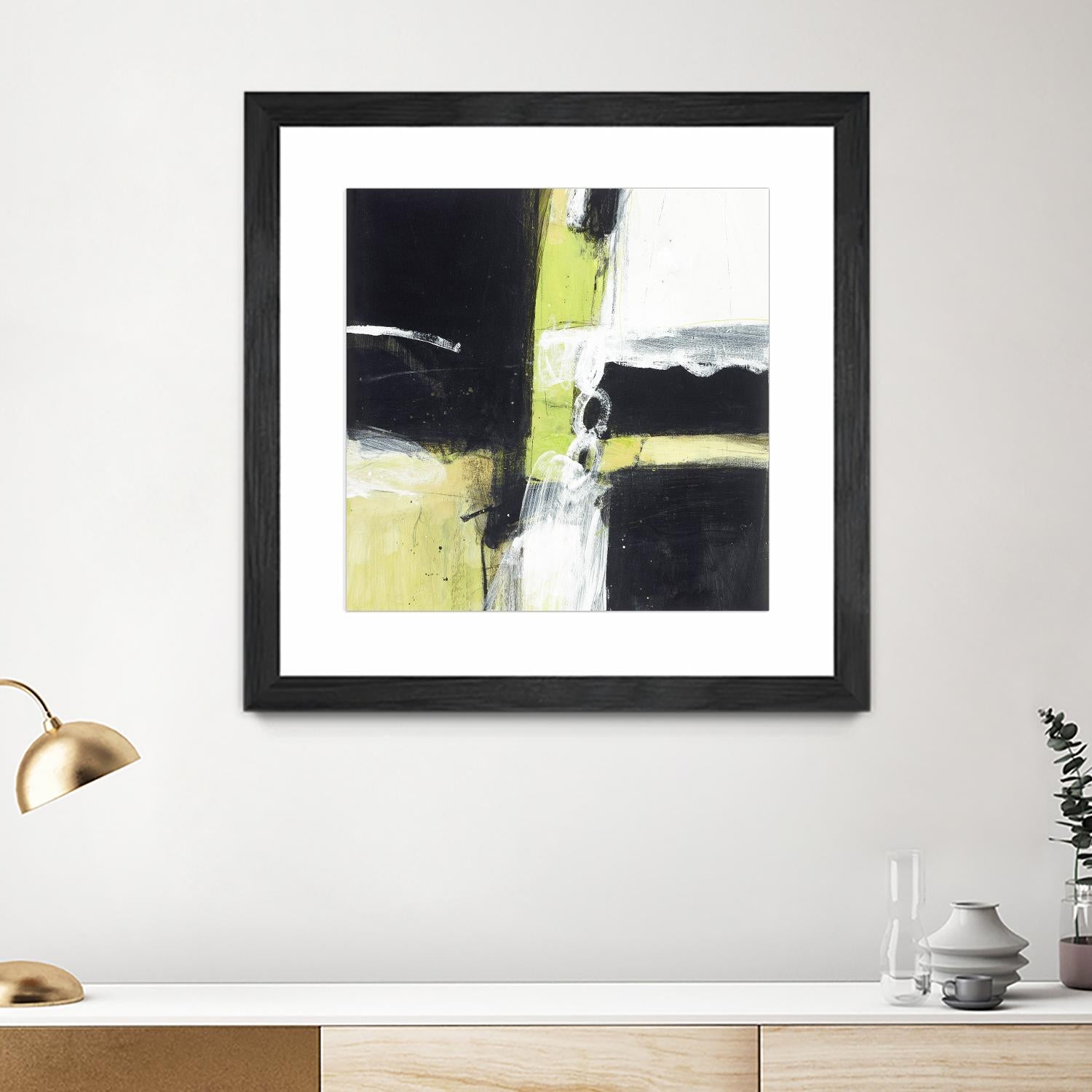 Confluence D by JB Hall on GIANT ART - green abstract