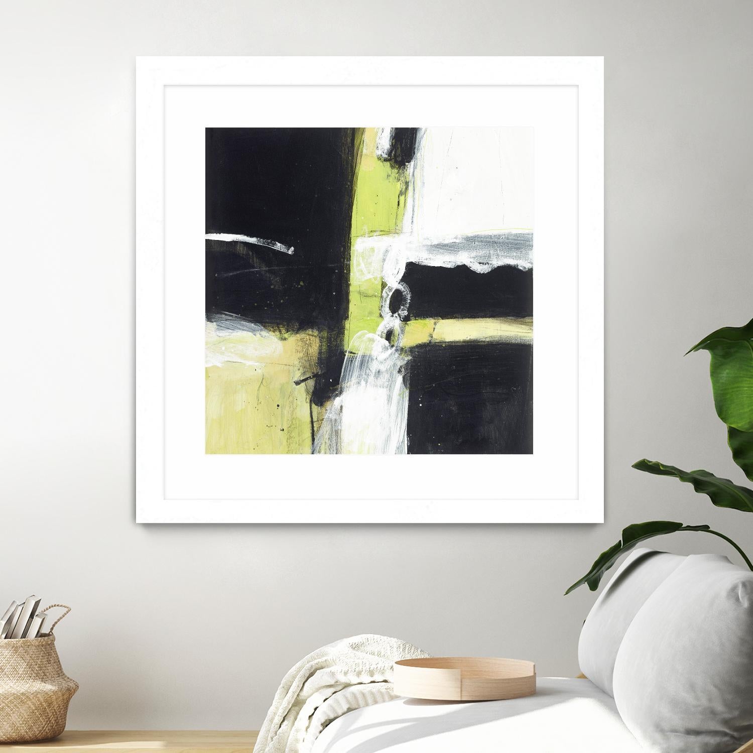 Confluence D by JB Hall on GIANT ART - green abstract