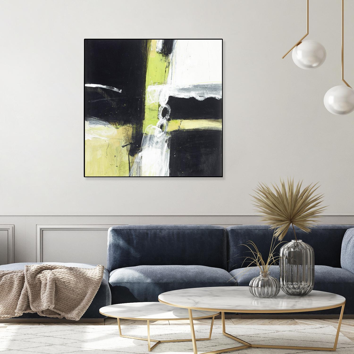 Confluence D by JB Hall on GIANT ART - green abstract