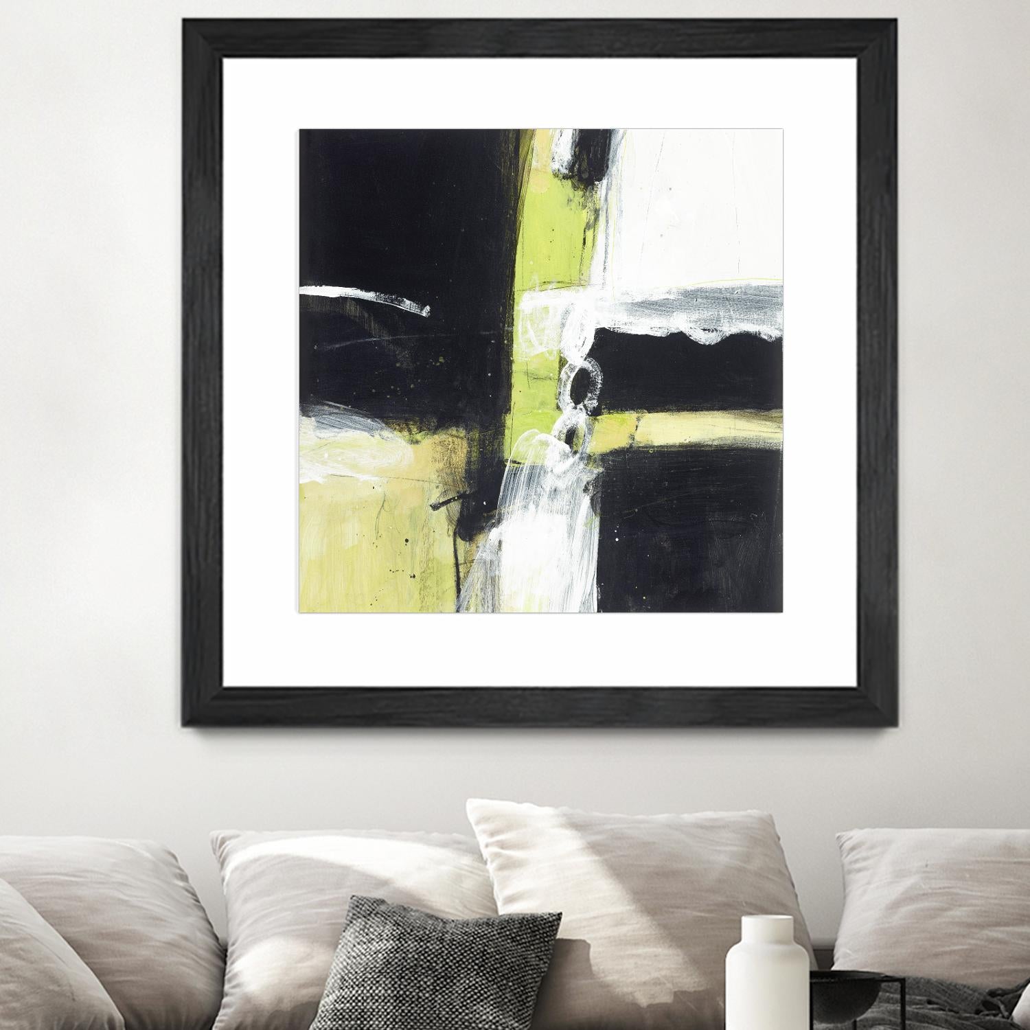 Confluence D by JB Hall on GIANT ART - green abstract