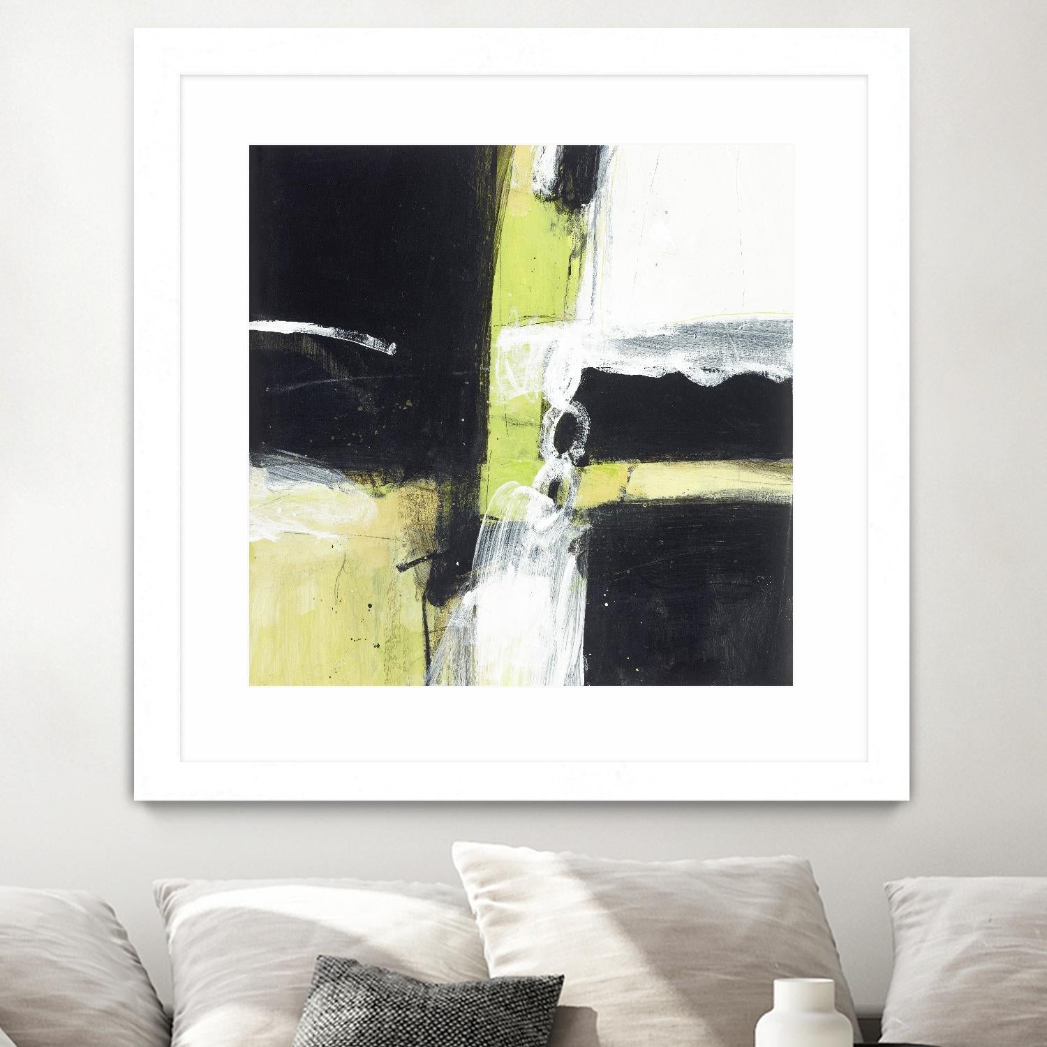 Confluence D by JB Hall on GIANT ART - green abstract