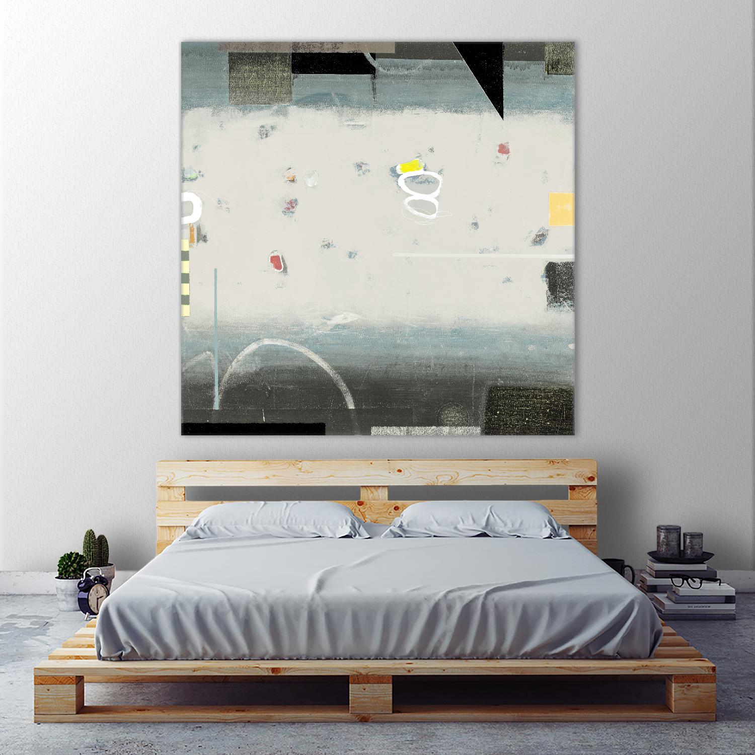 Silver Beach A by David Dauncey on GIANT ART - black abstract