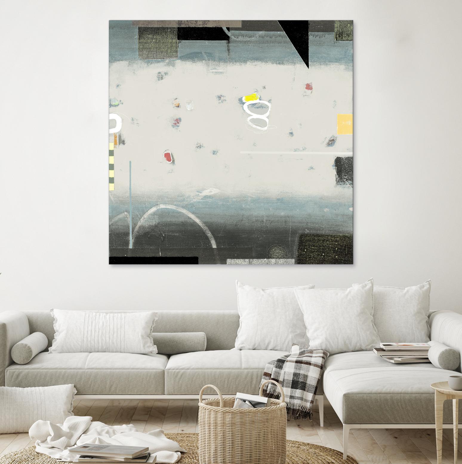 Silver Beach A by David Dauncey on GIANT ART - black abstract