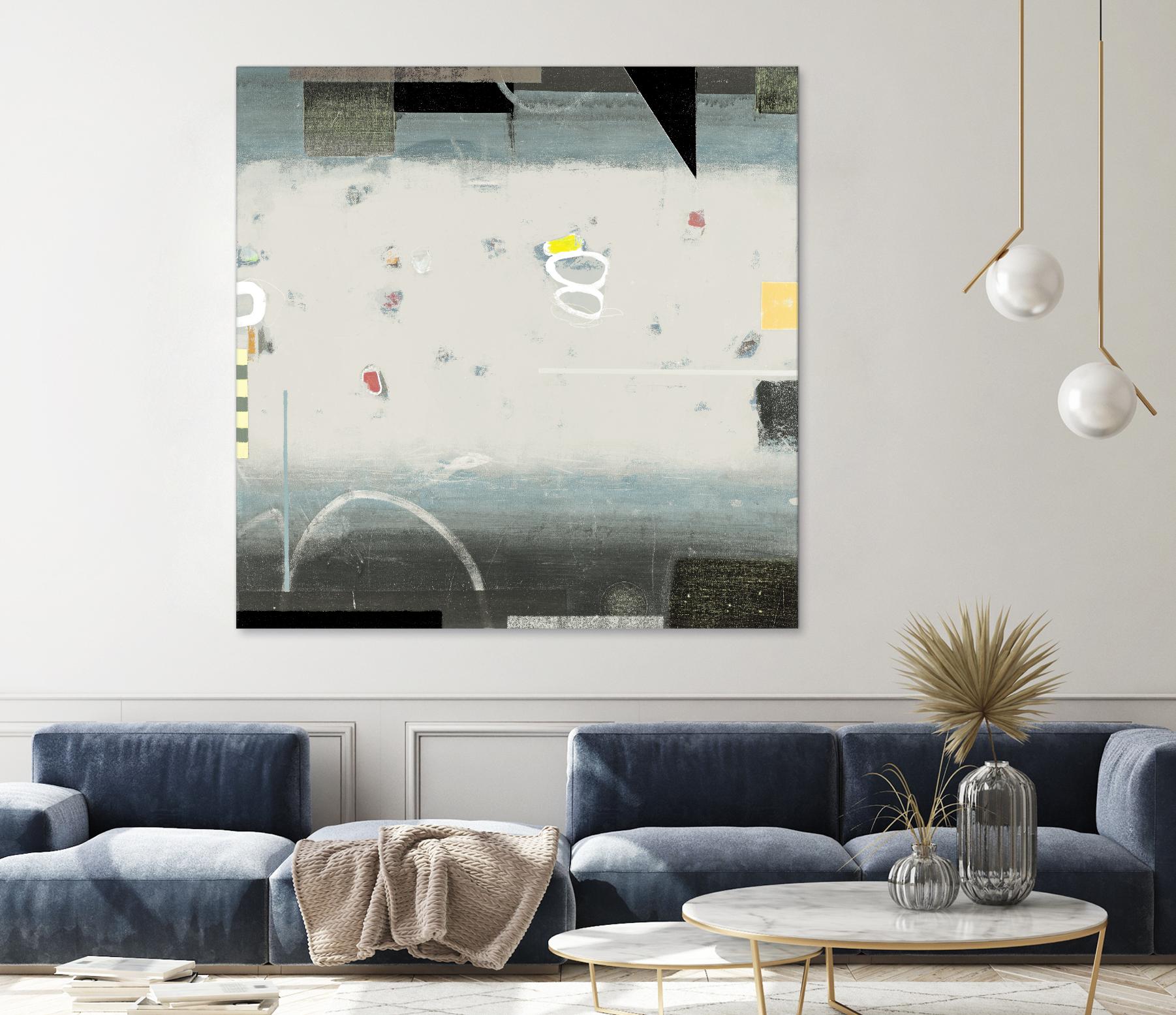 Silver Beach A by David Dauncey on GIANT ART - black abstract