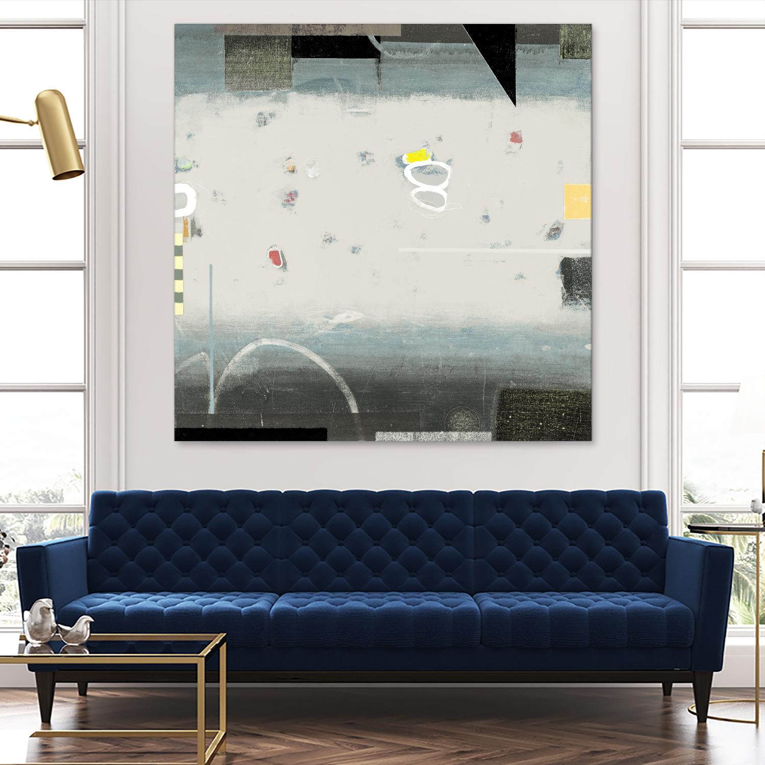 Silver Beach A by David Dauncey on GIANT ART - black abstract