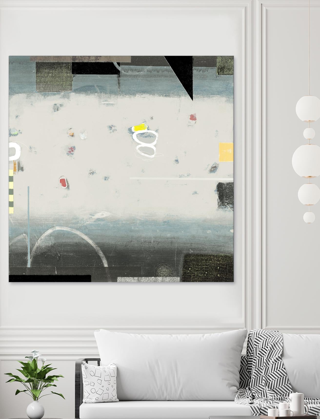 Silver Beach A by David Dauncey on GIANT ART - black abstract