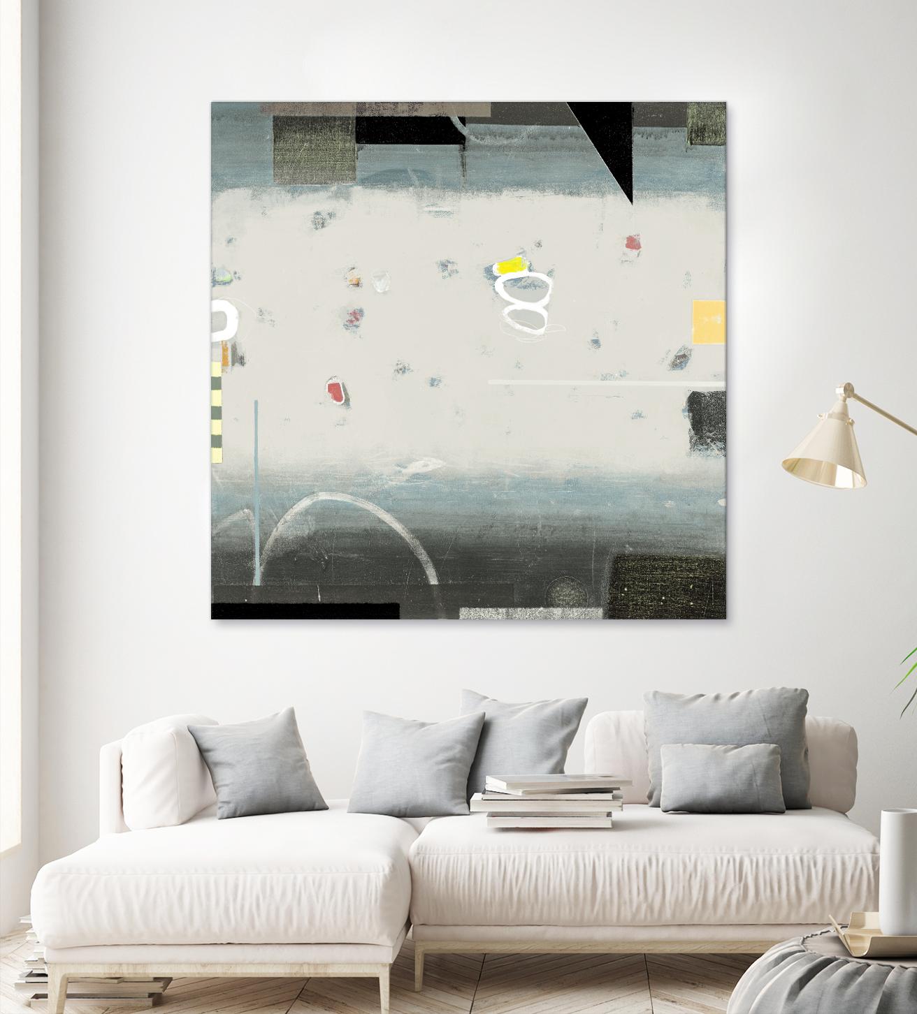Silver Beach A by David Dauncey on GIANT ART - black abstract