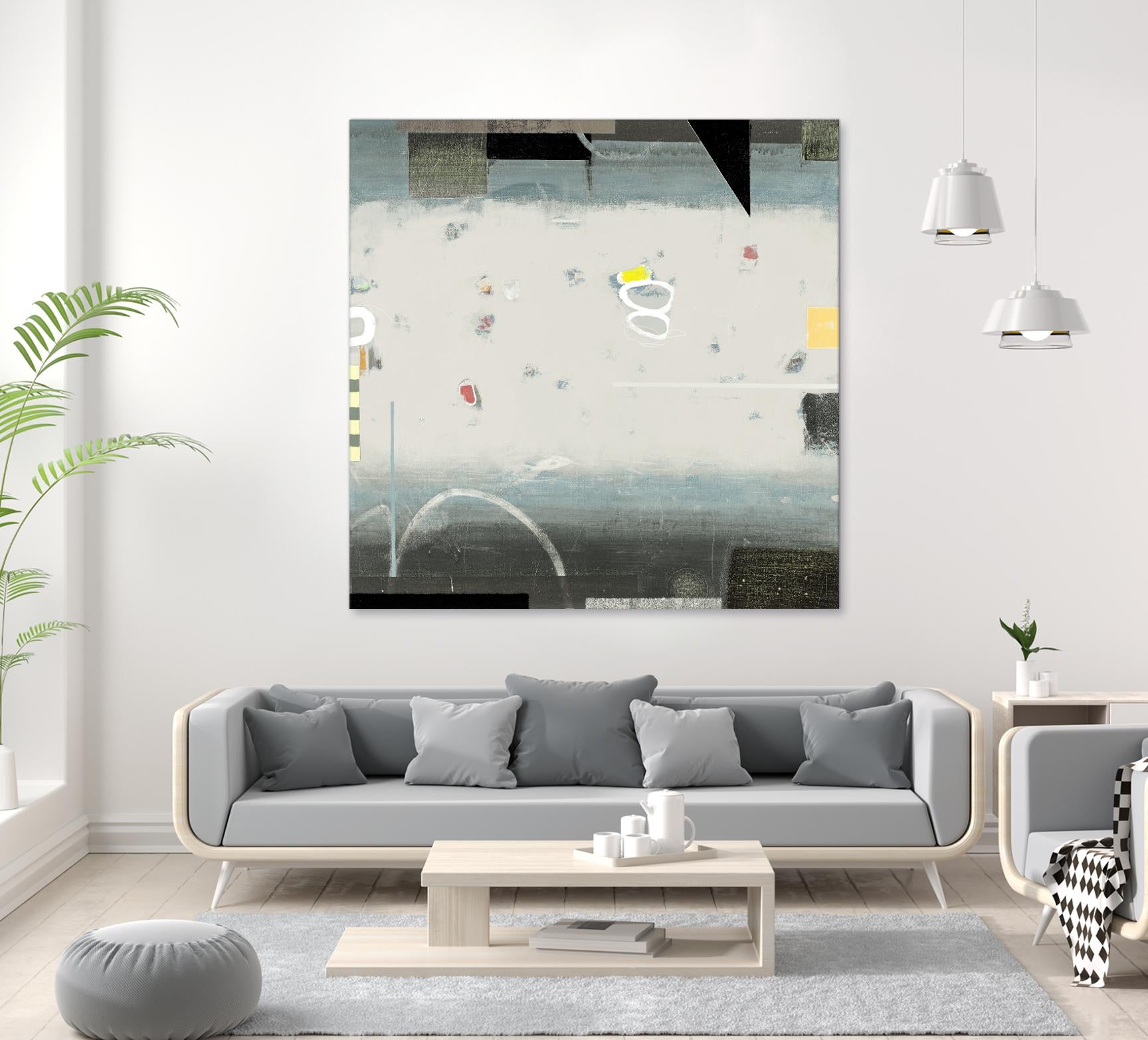 Silver Beach A by David Dauncey on GIANT ART - black abstract