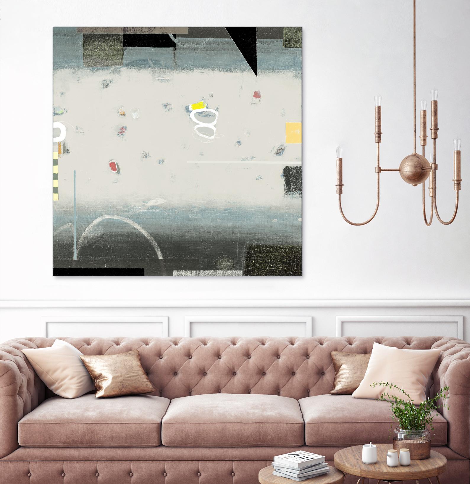 Silver Beach A by David Dauncey on GIANT ART - black abstract