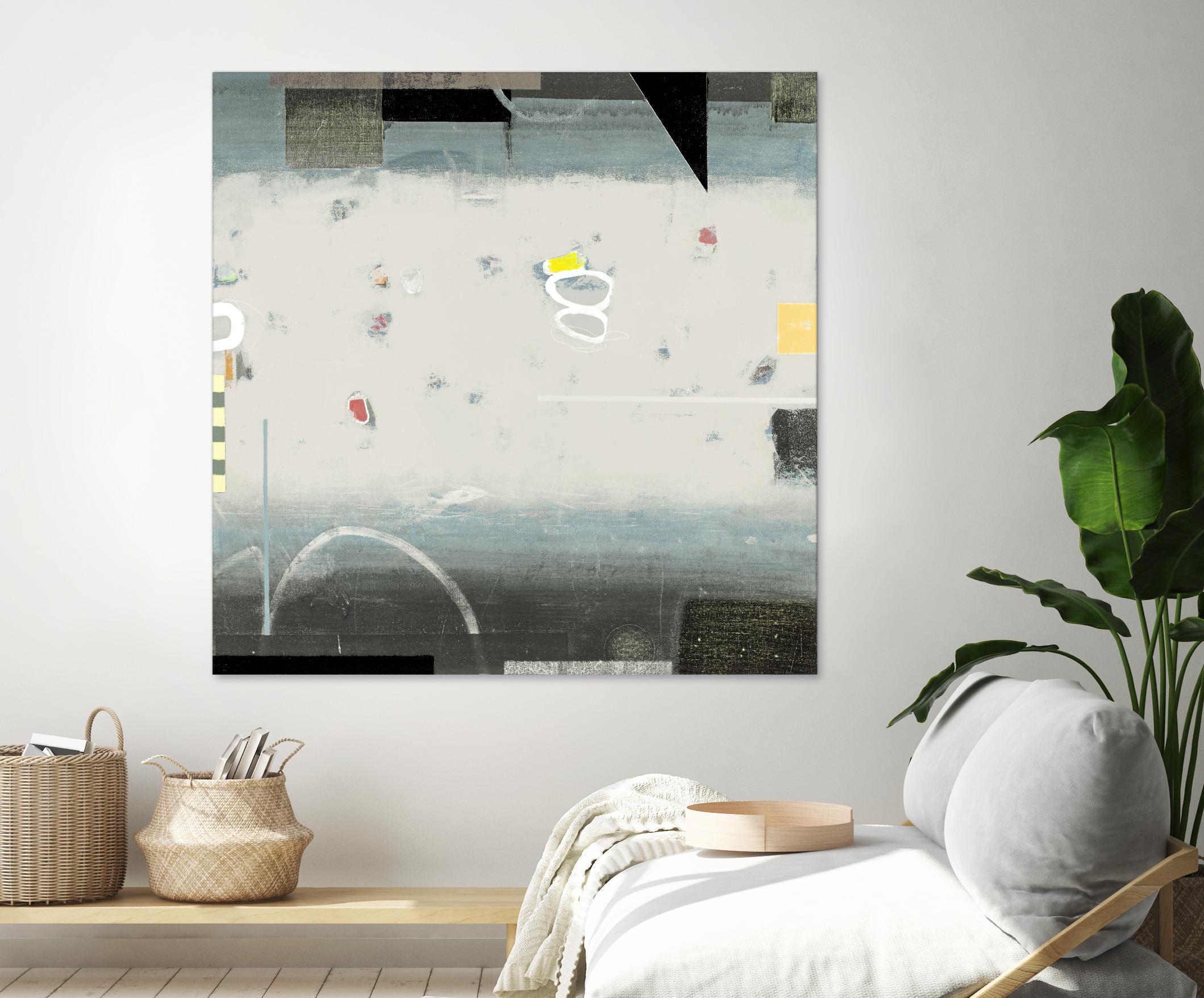 Silver Beach A by David Dauncey on GIANT ART - black abstract