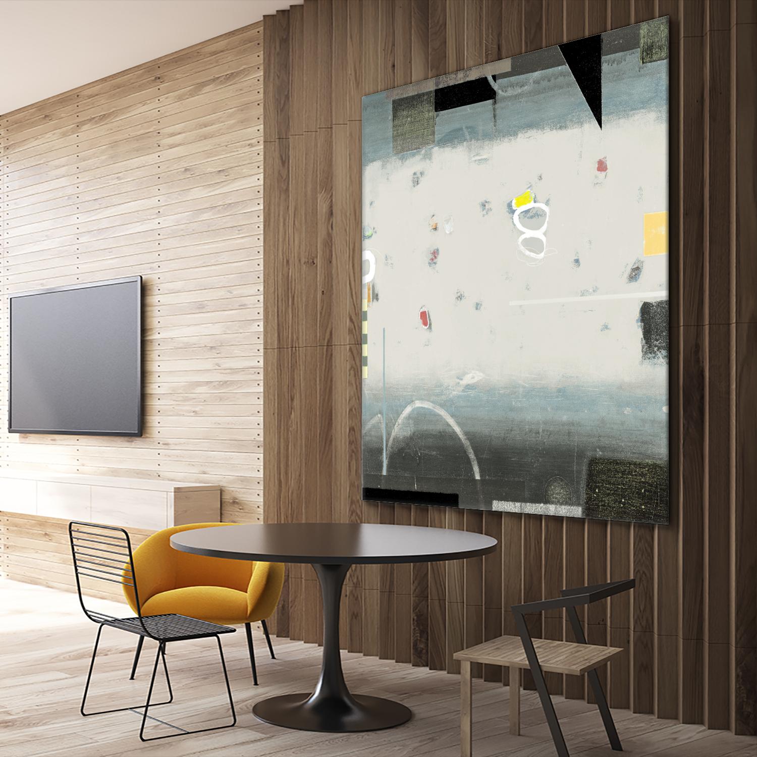 Silver Beach A by David Dauncey on GIANT ART - black abstract