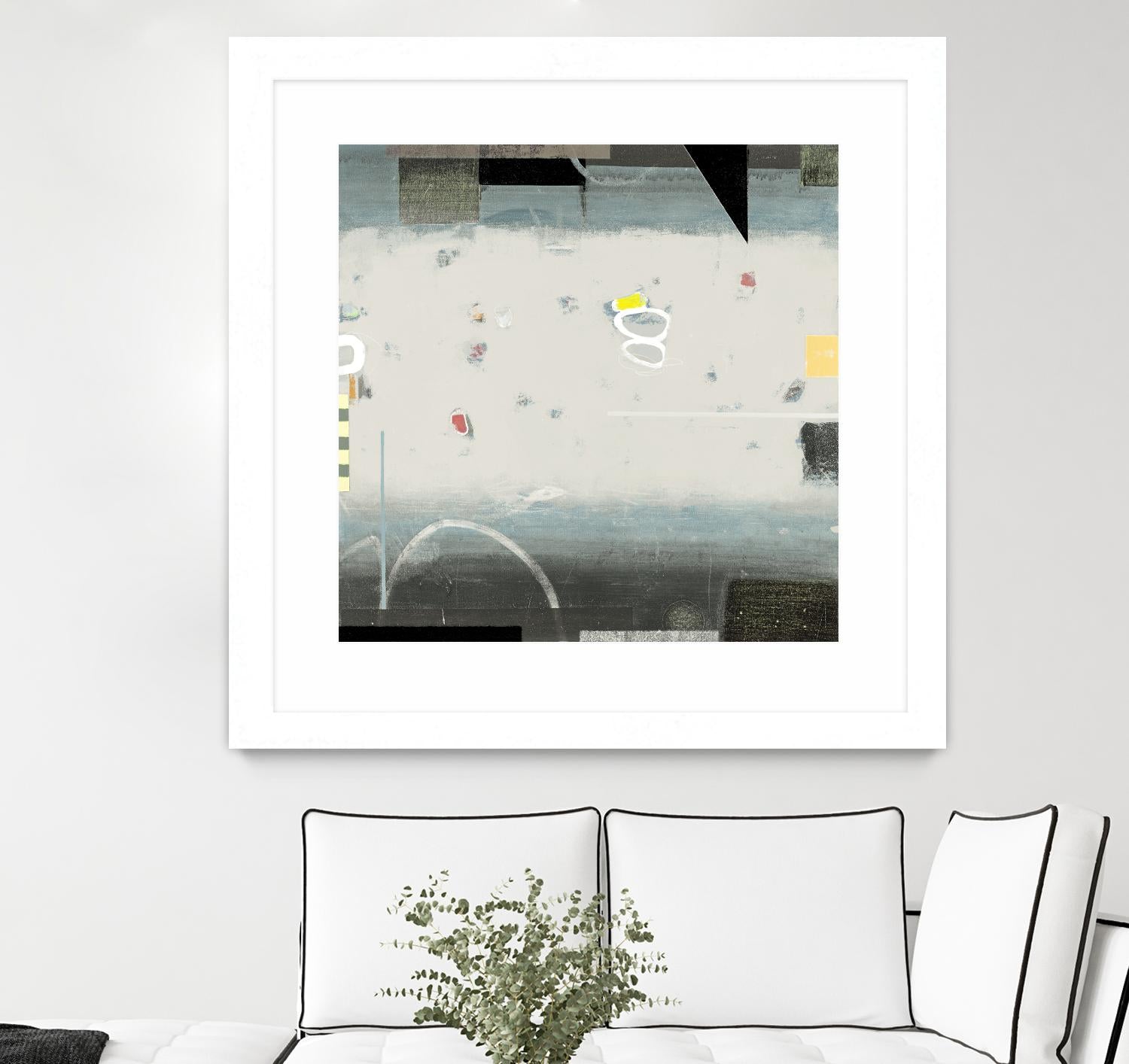 Silver Beach A by David Dauncey on GIANT ART - black abstract