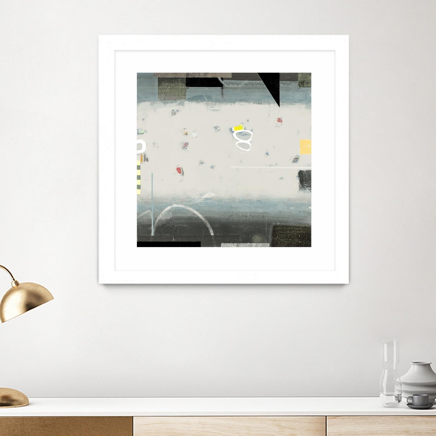 Silver Beach A by David Dauncey on GIANT ART - black abstract