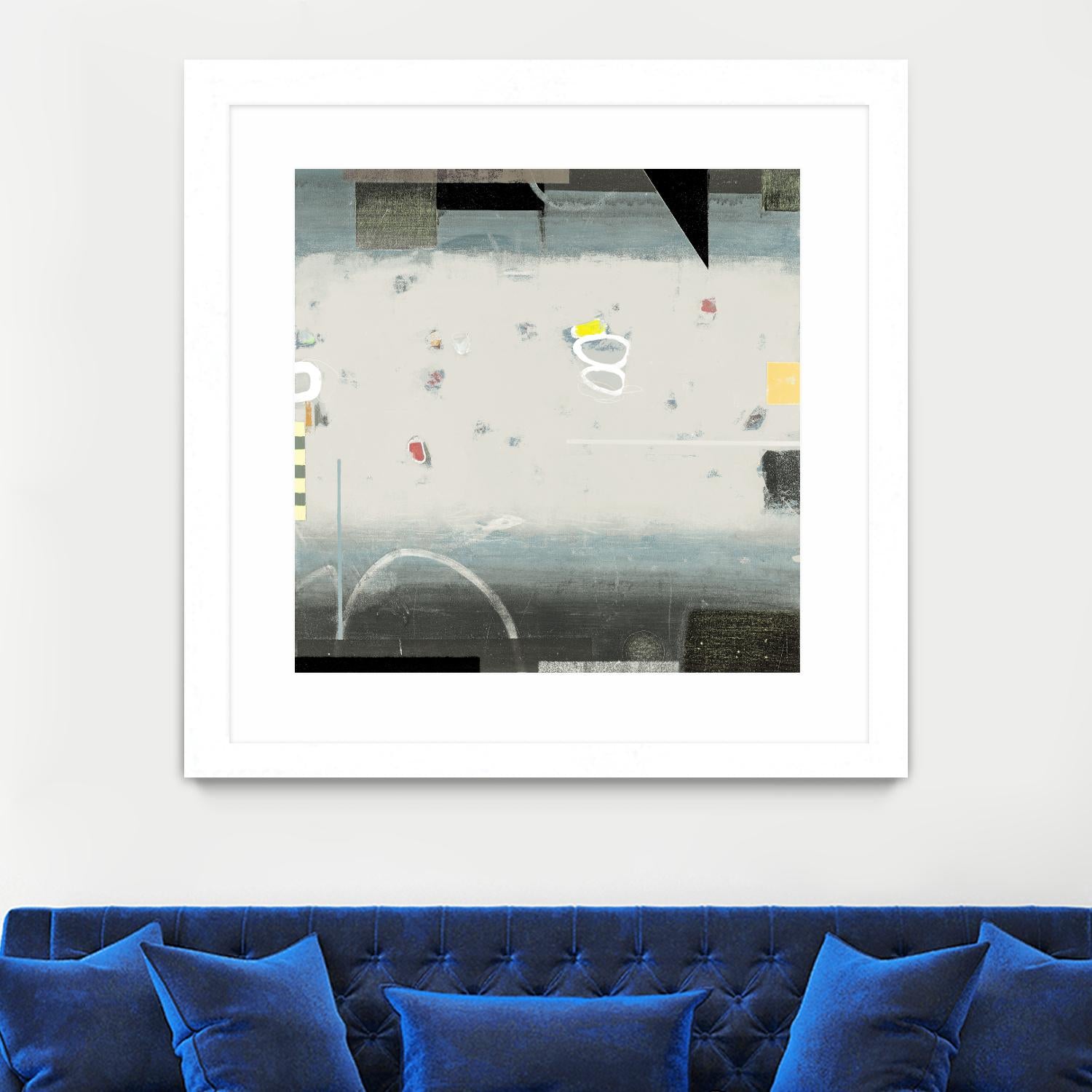 Silver Beach A by David Dauncey on GIANT ART - black abstract