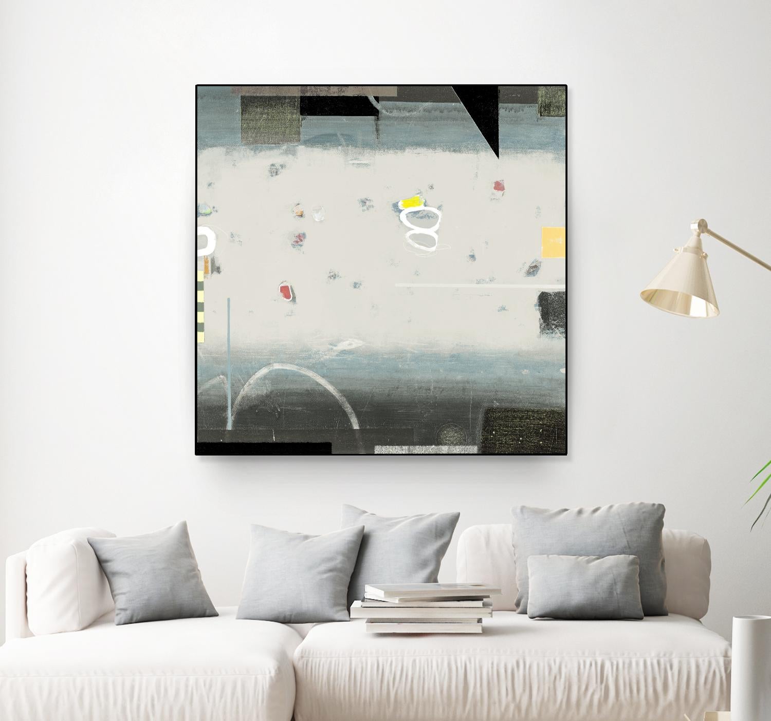 Silver Beach A by David Dauncey on GIANT ART - black abstract