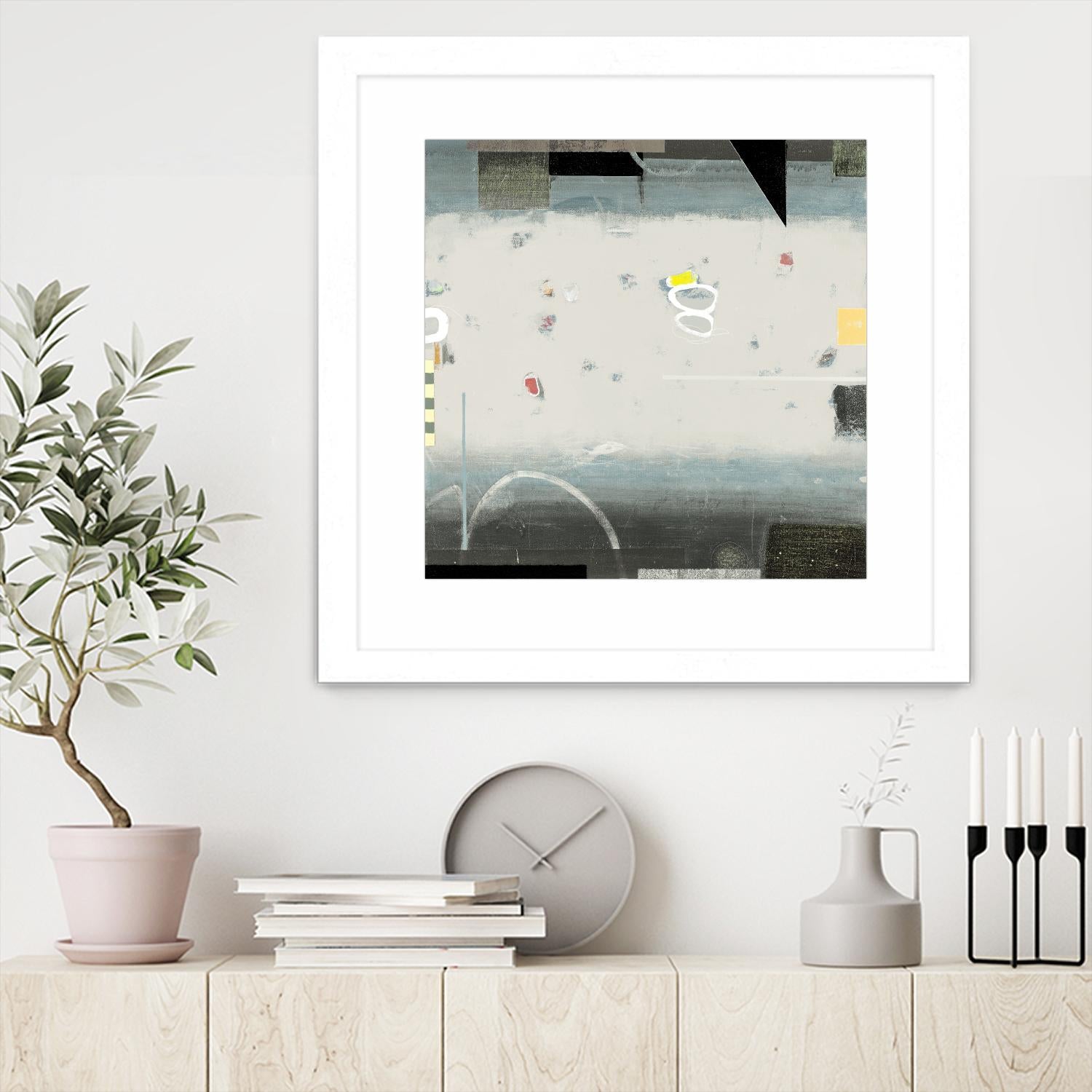 Silver Beach A by David Dauncey on GIANT ART - black abstract