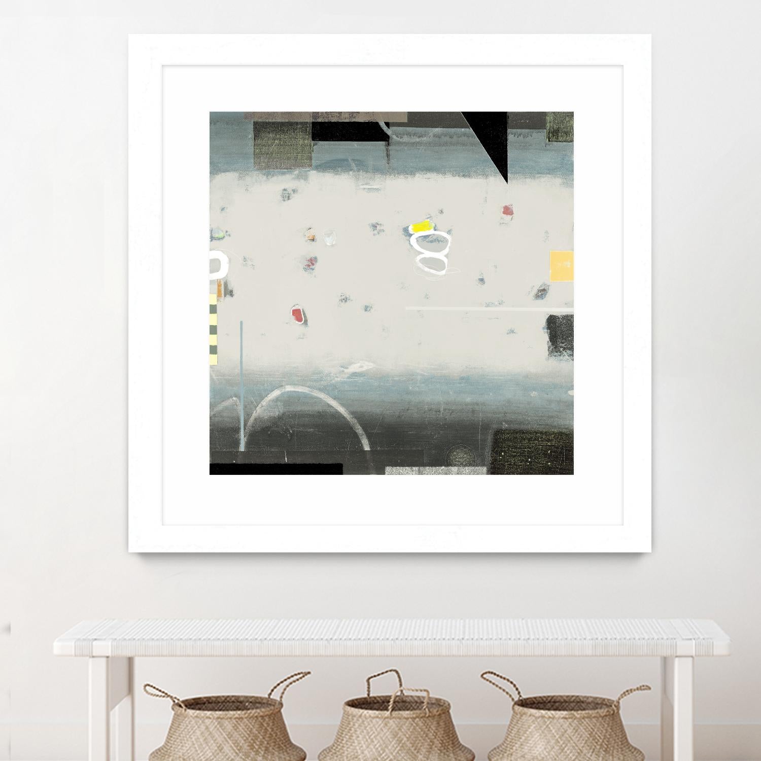 Silver Beach A by David Dauncey on GIANT ART - black abstract