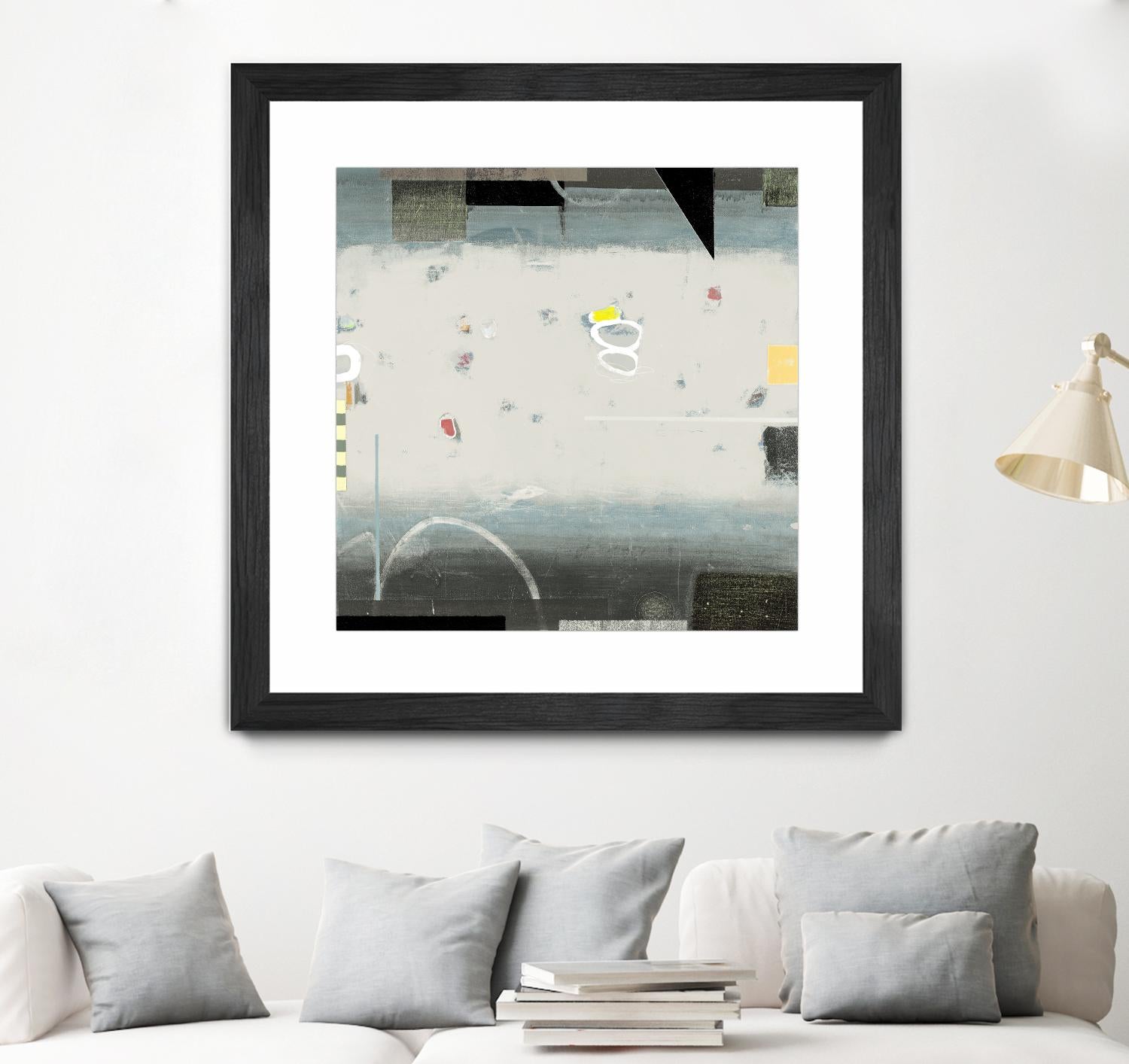 Silver Beach A by David Dauncey on GIANT ART - black abstract