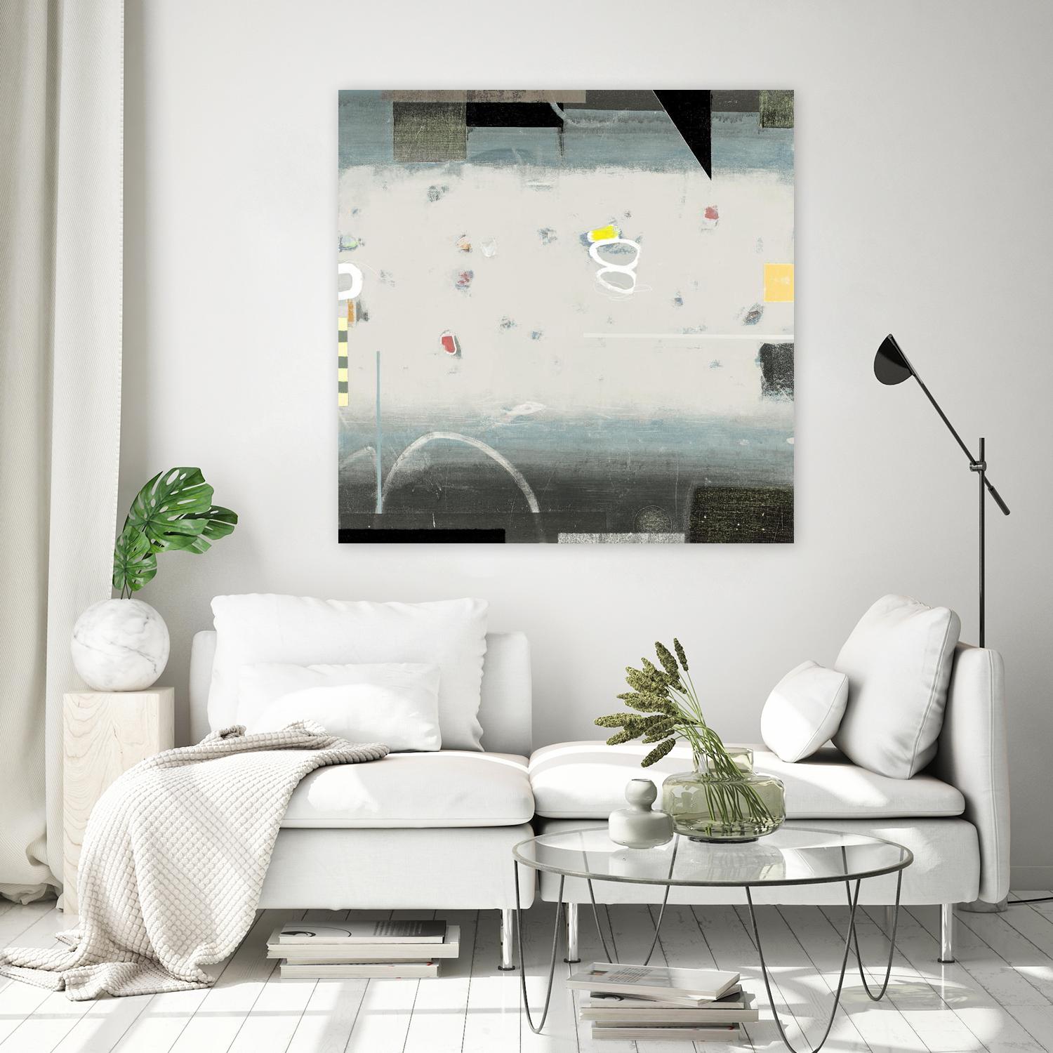 Silver Beach A by David Dauncey on GIANT ART - black abstract