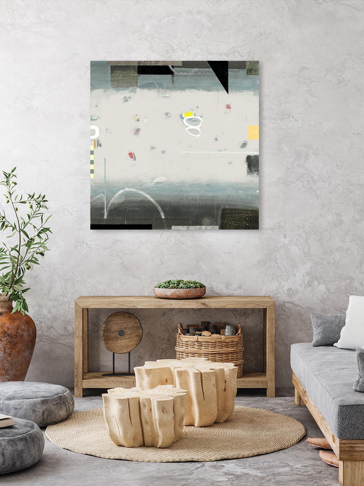 Silver Beach A by David Dauncey on GIANT ART - black abstract