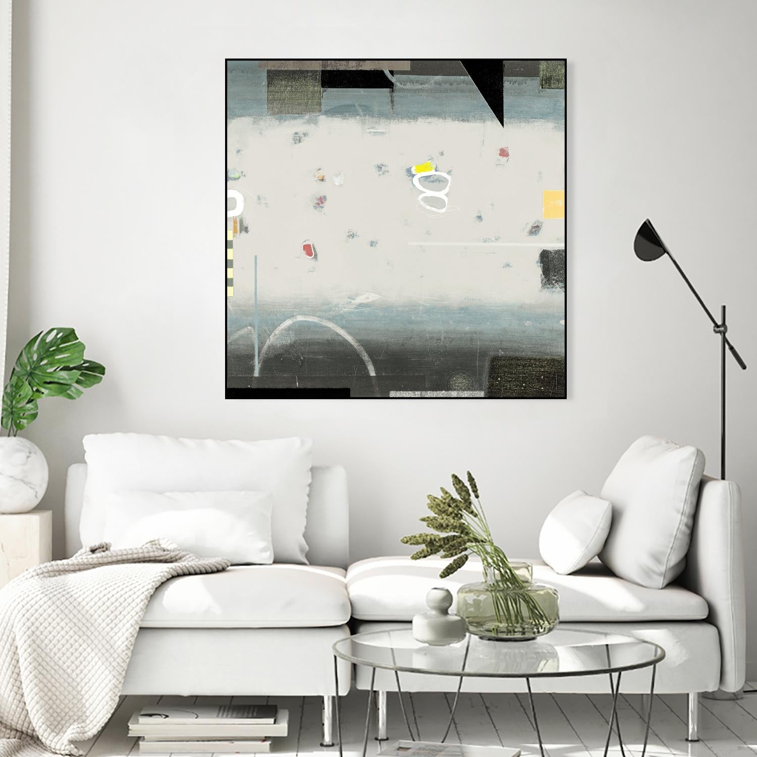 Silver Beach A by David Dauncey on GIANT ART - black abstract