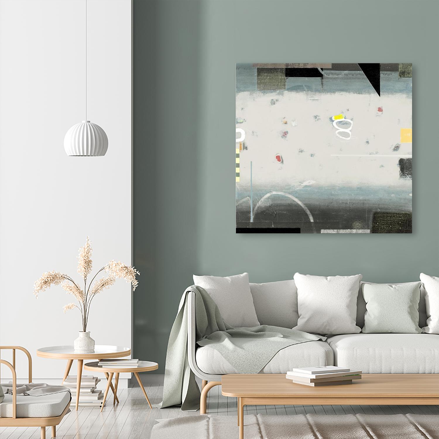 Silver Beach A by David Dauncey on GIANT ART - black abstract