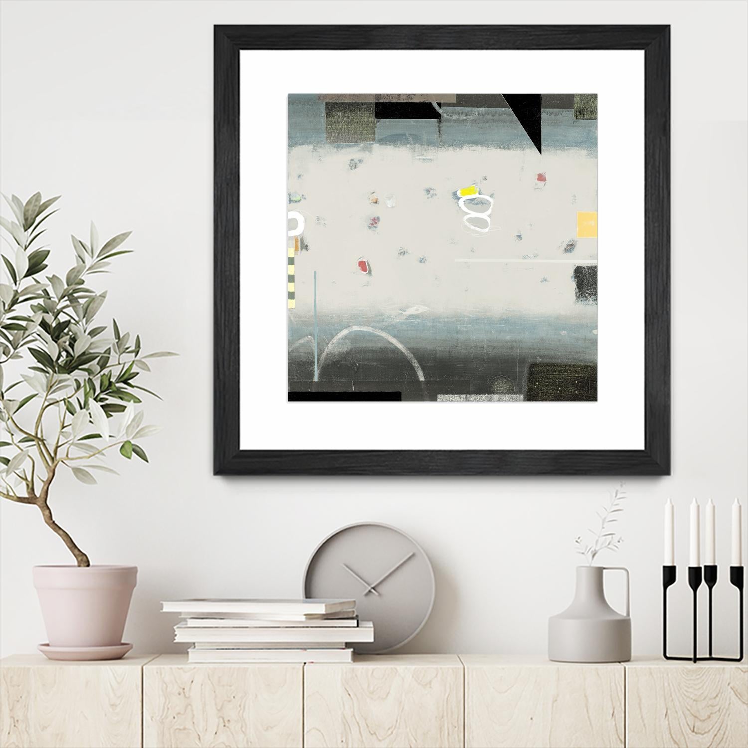 Silver Beach A by David Dauncey on GIANT ART - black abstract