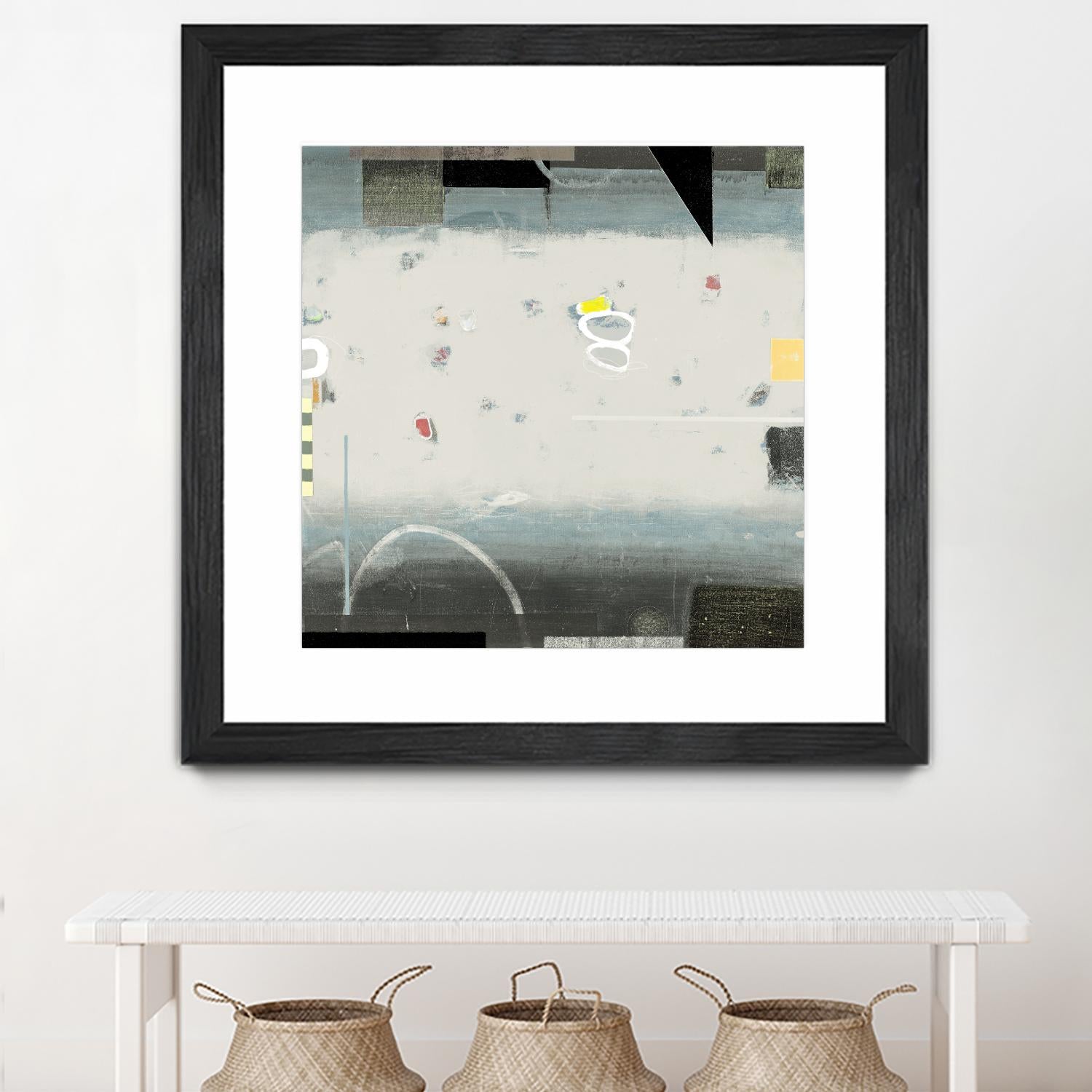 Silver Beach A by David Dauncey on GIANT ART - black abstract