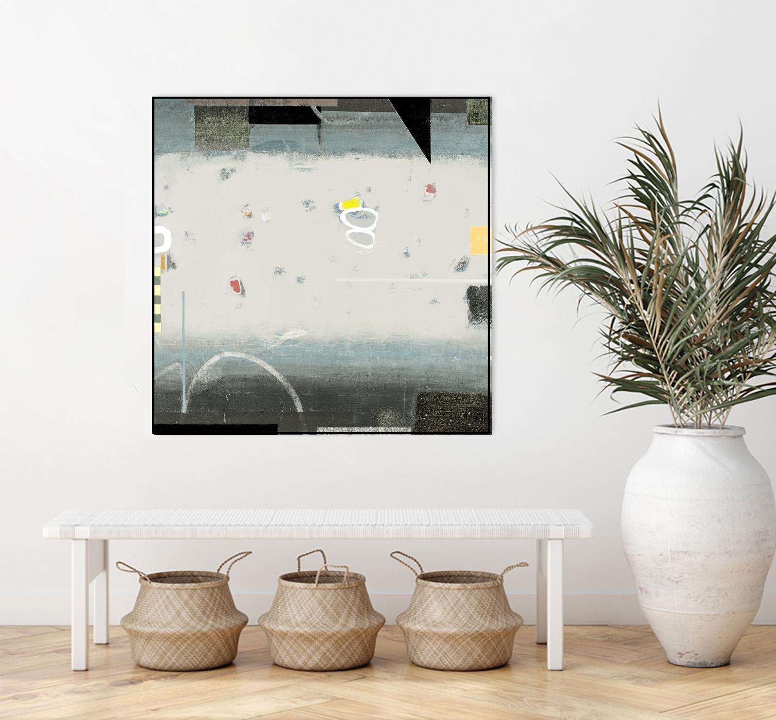 Silver Beach A by David Dauncey on GIANT ART - black abstract