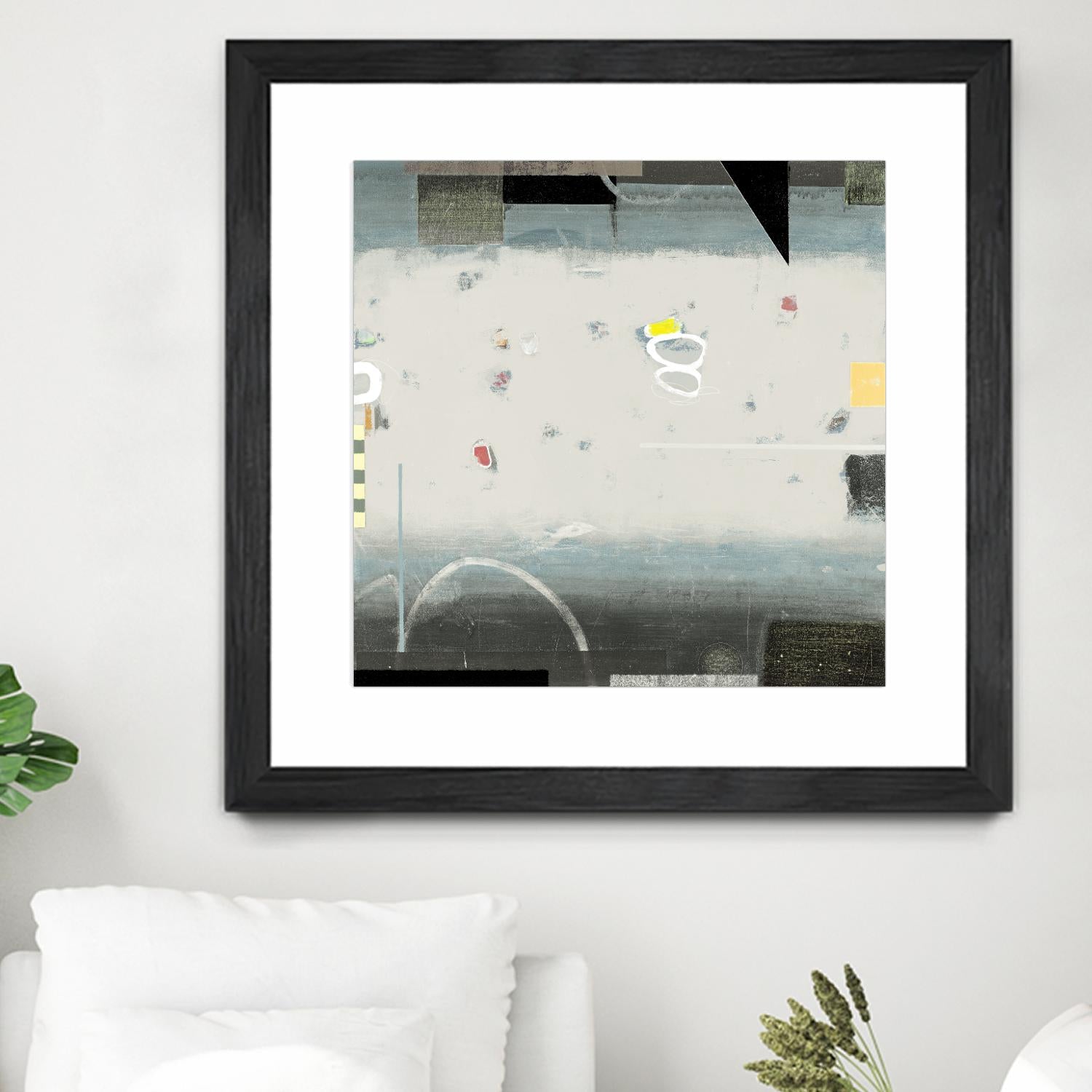 Silver Beach A by David Dauncey on GIANT ART - black abstract