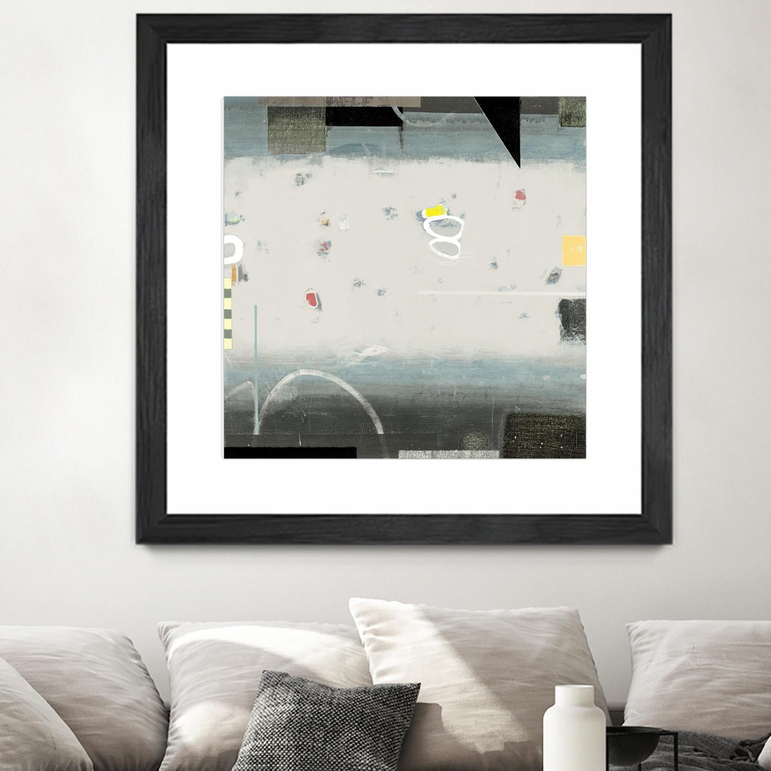 Silver Beach A by David Dauncey on GIANT ART - black abstract