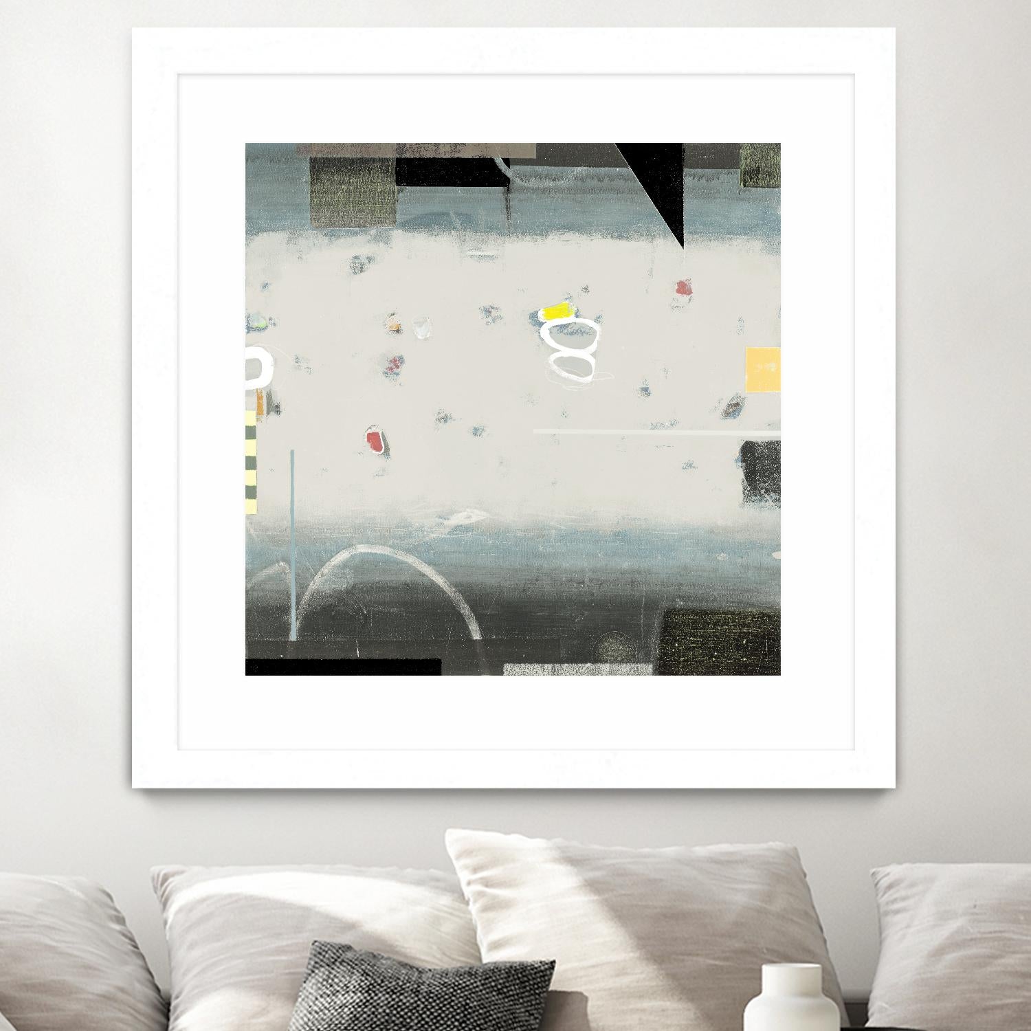 Silver Beach A by David Dauncey on GIANT ART - black abstract