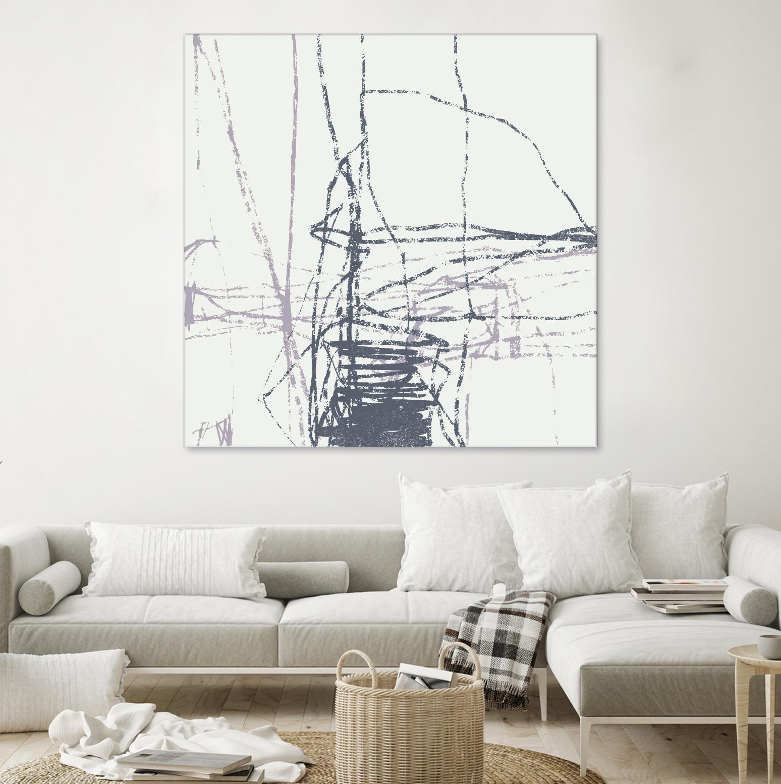 Chalk Doodles G by Gregory Garrett on GIANT ART - beige abstract