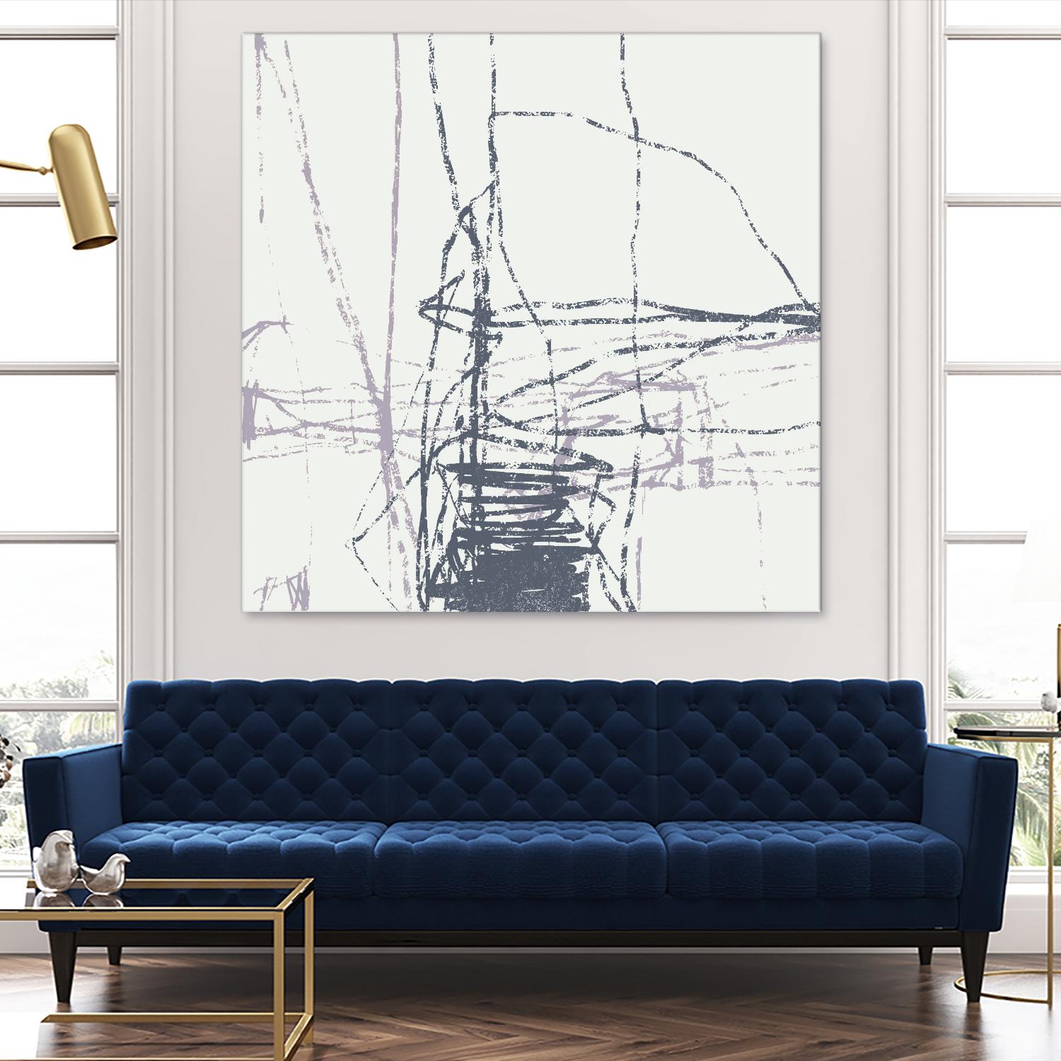 Chalk Doodles G by Gregory Garrett on GIANT ART - beige abstract