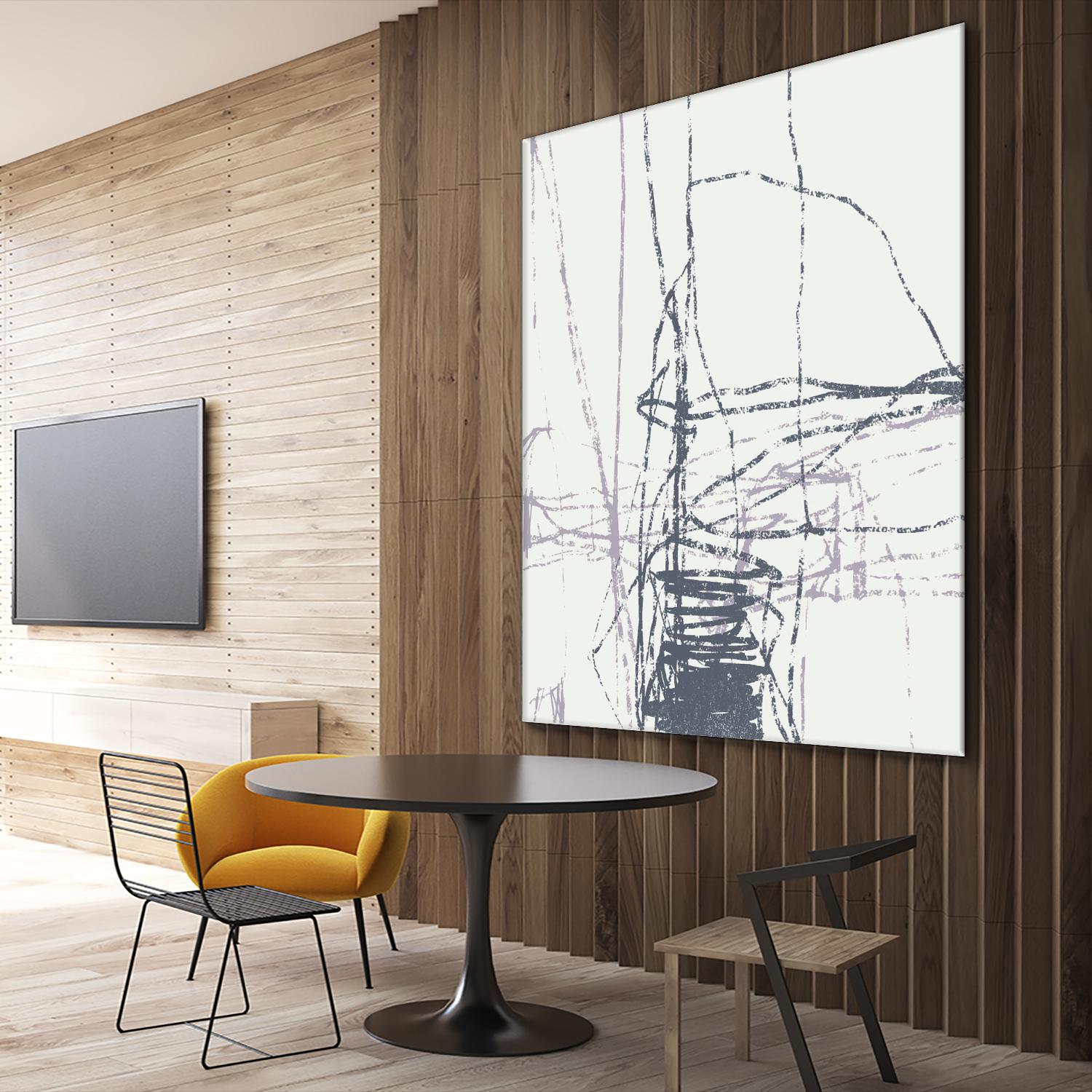 Chalk Doodles G by Gregory Garrett on GIANT ART - beige abstract