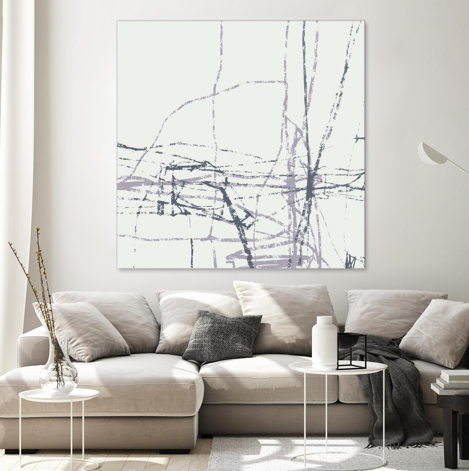 Chalk Doodles H by Gregory Garrett on GIANT ART - beige abstract