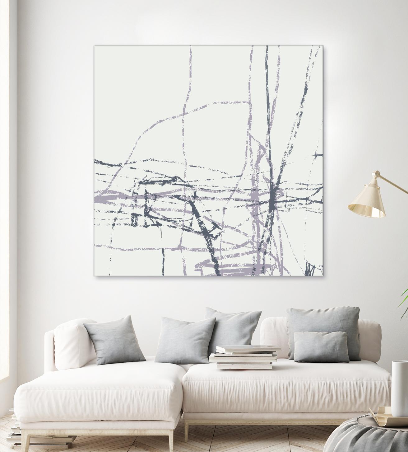 Chalk Doodles H by Gregory Garrett on GIANT ART - beige abstract