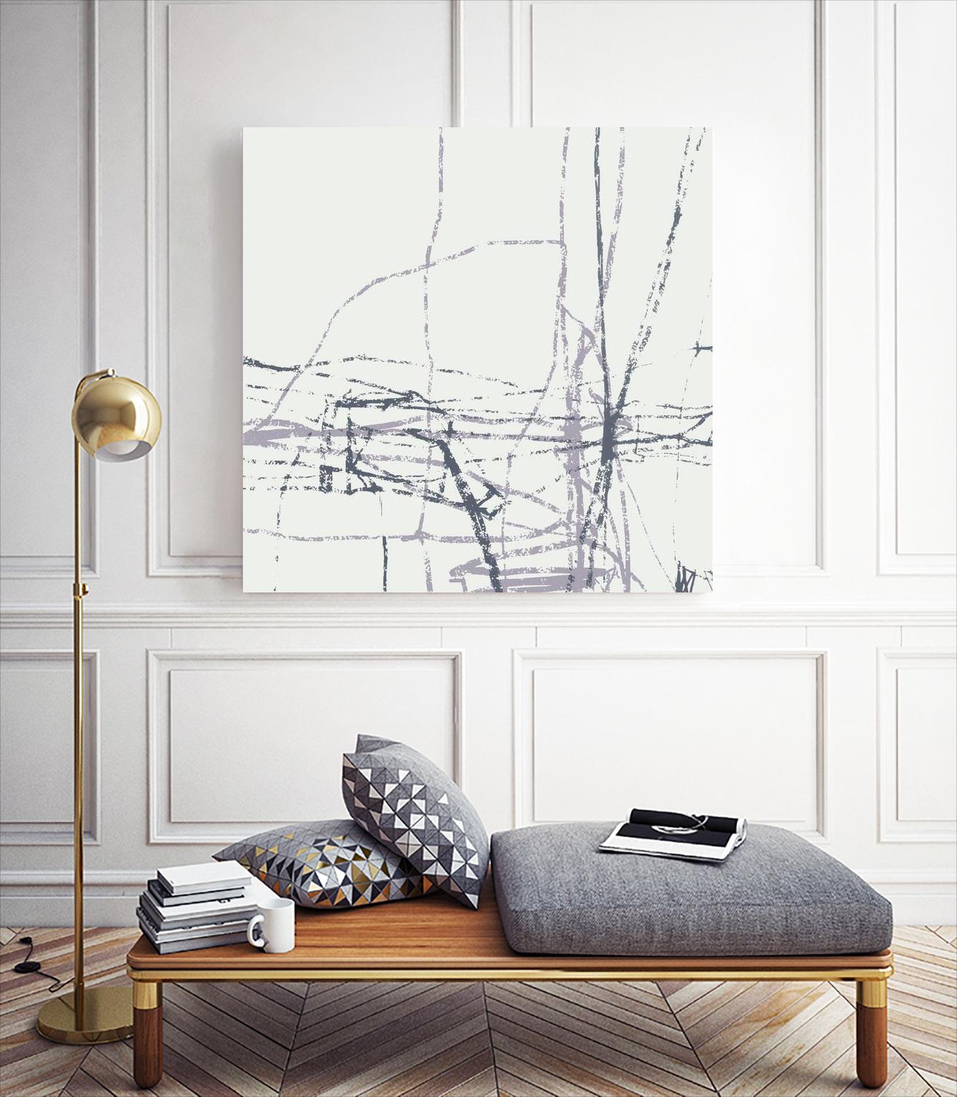 Chalk Doodles H by Gregory Garrett on GIANT ART - beige abstract