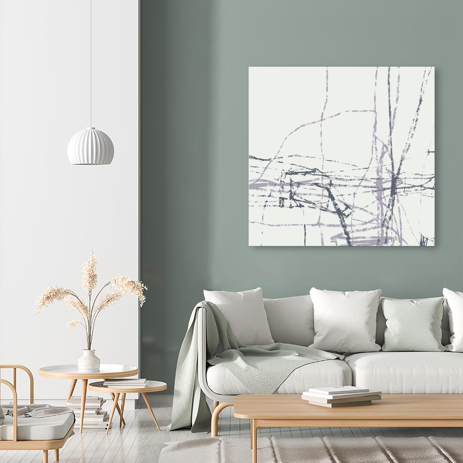 Chalk Doodles H by Gregory Garrett on GIANT ART - beige abstract