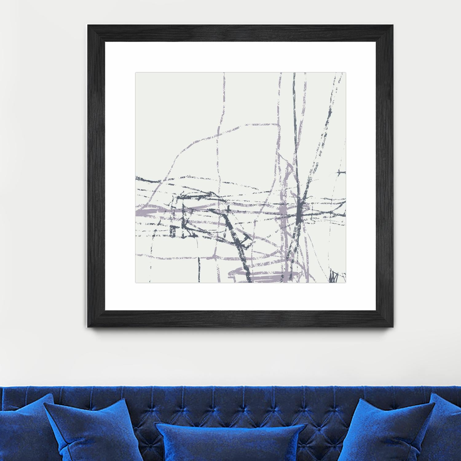 Chalk Doodles H by Gregory Garrett on GIANT ART - beige abstract