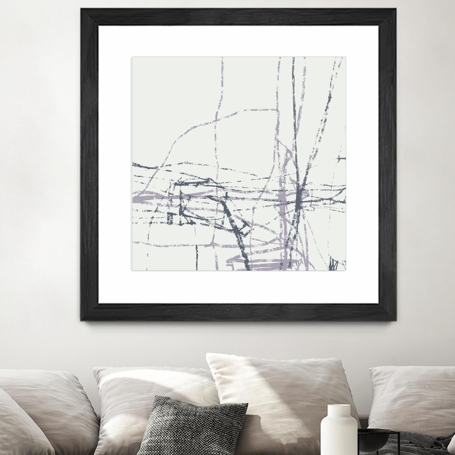 Chalk Doodles H by Gregory Garrett on GIANT ART - beige abstract