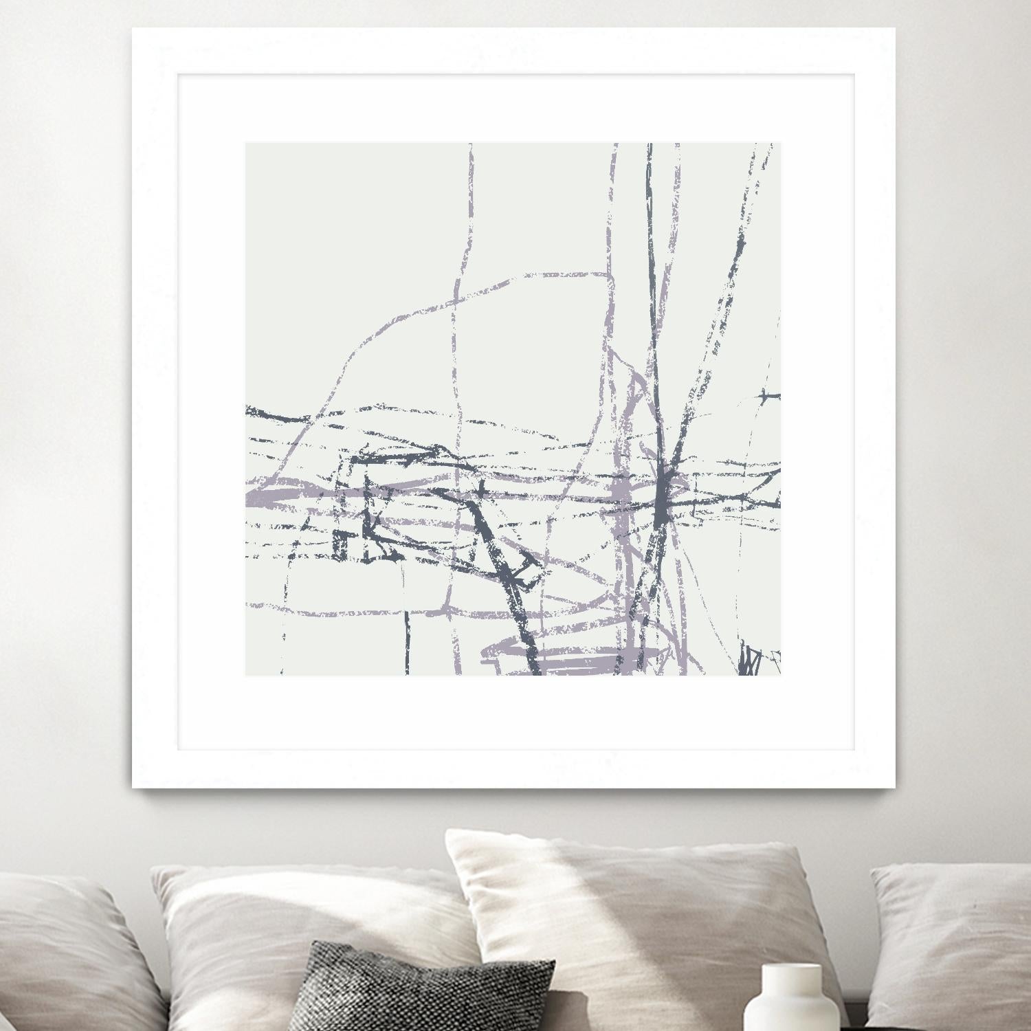 Chalk Doodles H by Gregory Garrett on GIANT ART - beige abstract