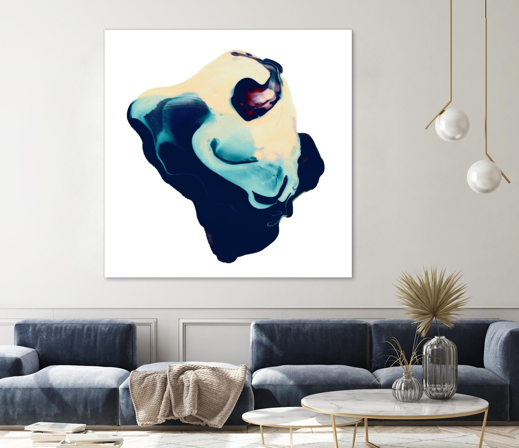 Polished in Cobalt by THE Studio on GIANT ART - white abstract