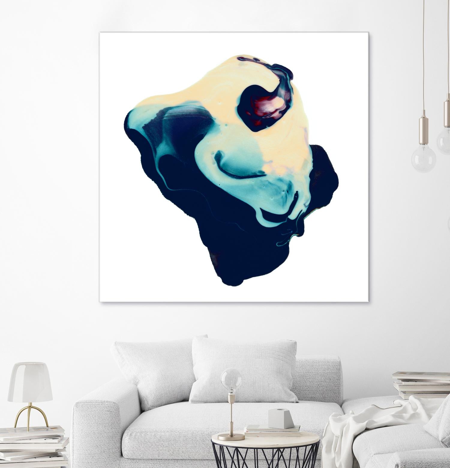 Polished in Cobalt by THE Studio on GIANT ART - white abstract